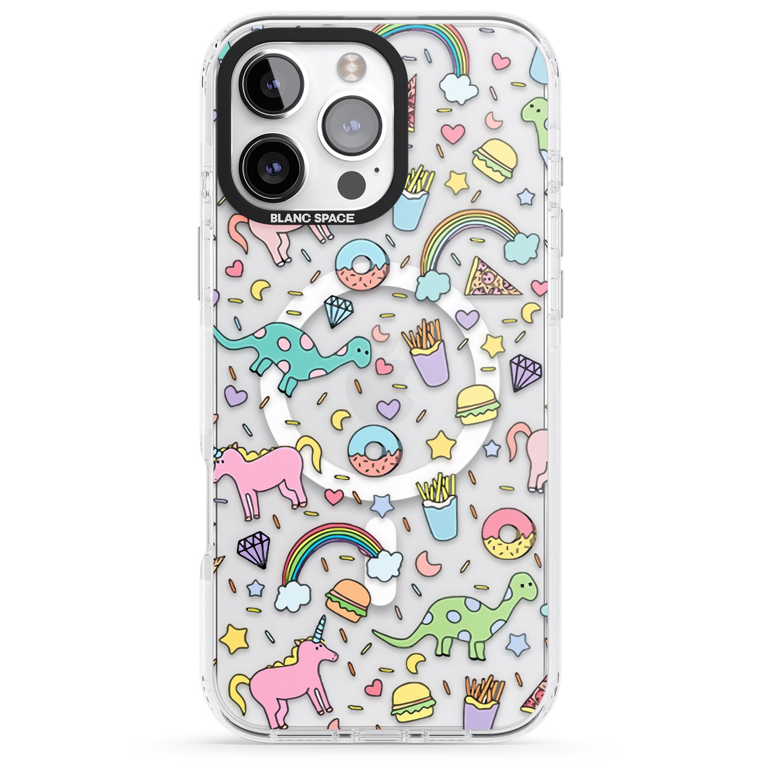 iPhone 16 Pro Max Cute Pattern Black Impact Phone Case