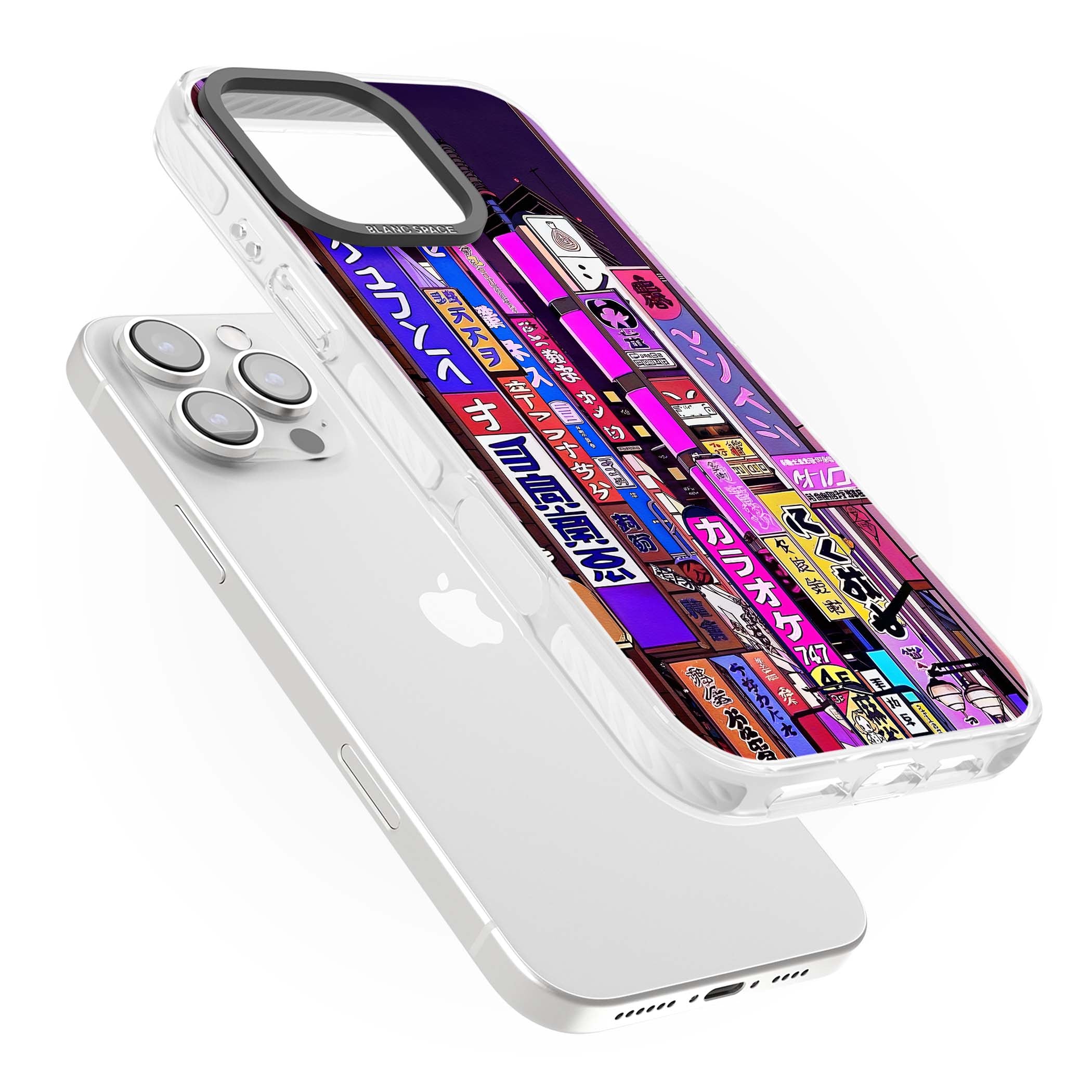 NEON NIGHT anime iPhone case | Clear Impact case for iPhone 16 Pro, iPhone 16 Pro Max