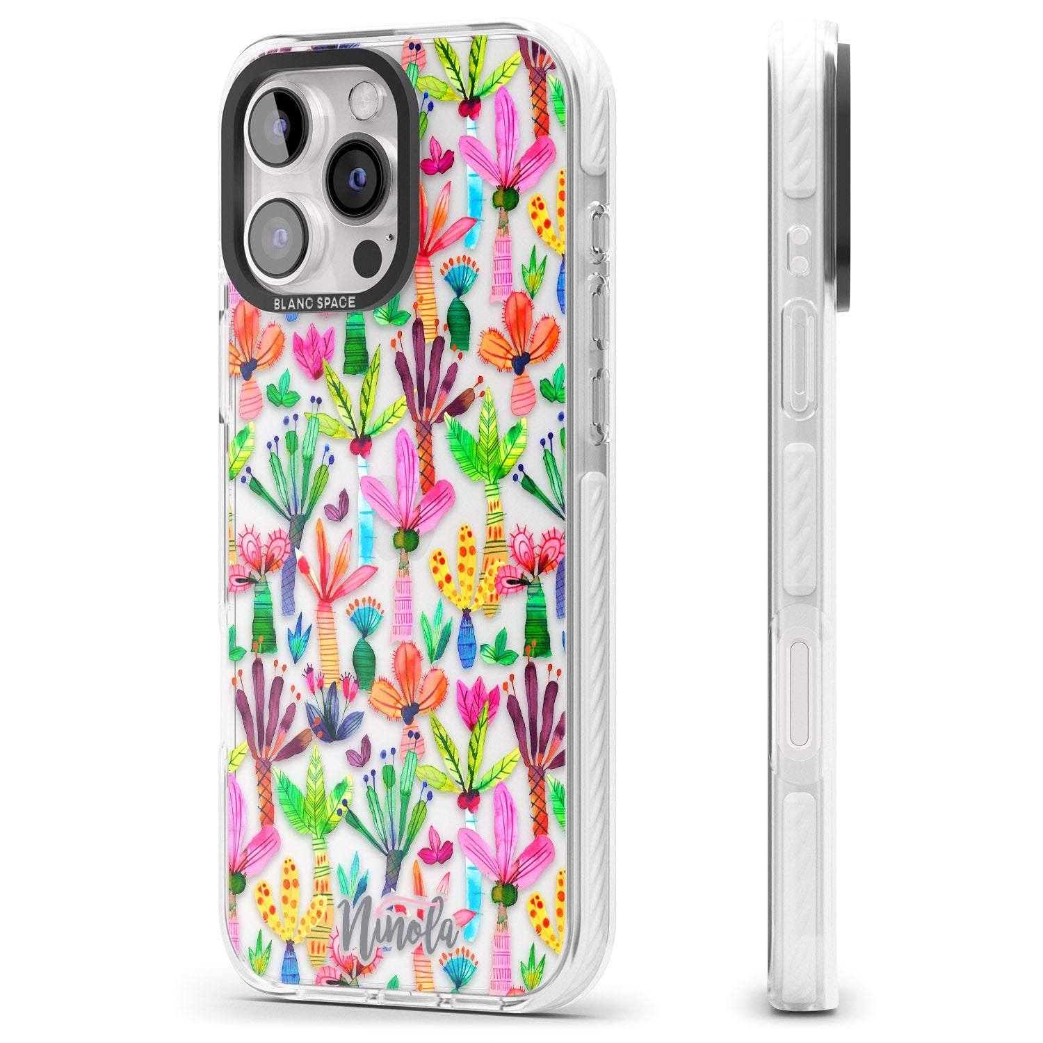 iPhone 16 Pro Max Palms Garden Black Impact Phone Case