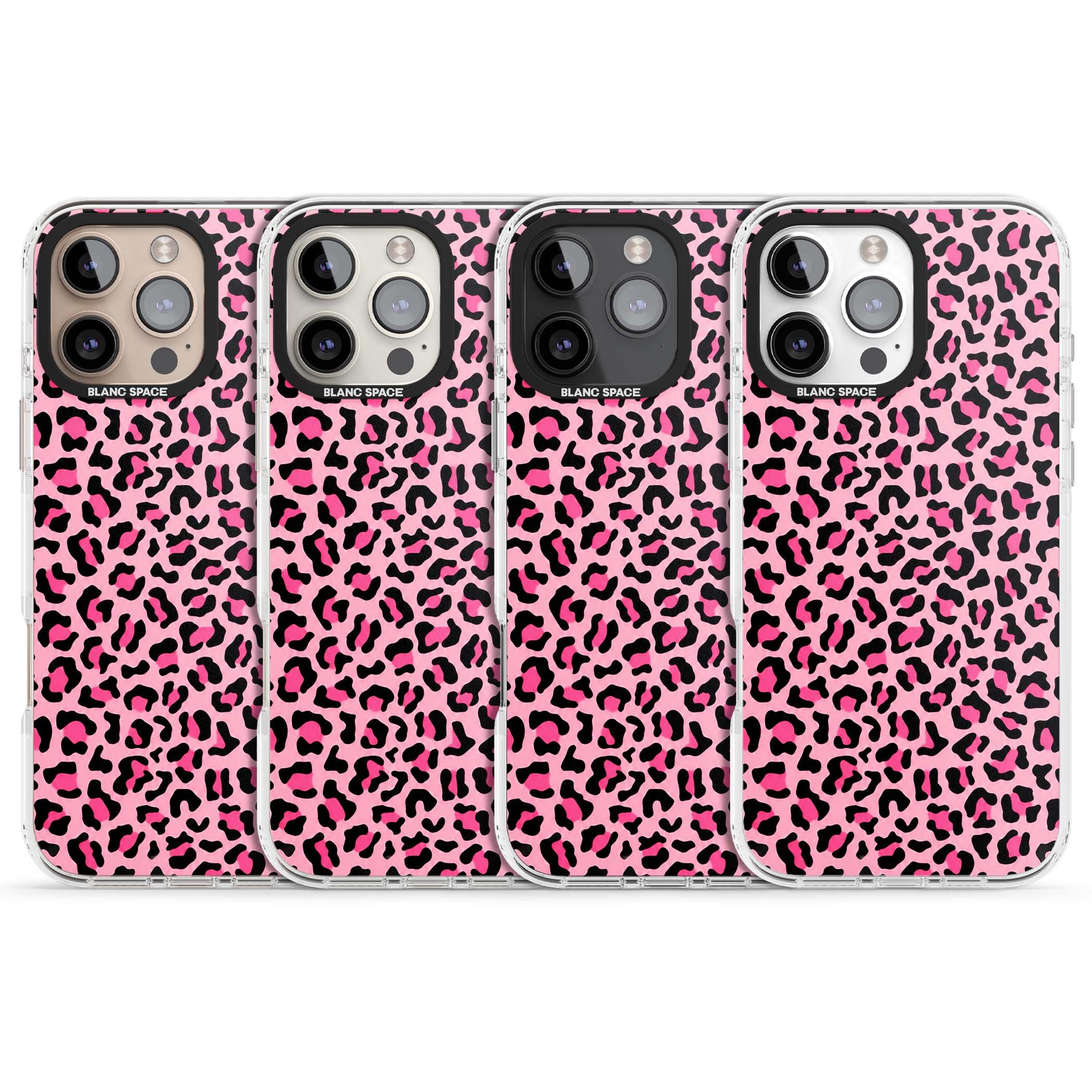Pink Leopard baddie iPhone case | Clear Impact case for iPhone 16 Pro, iPhone 16 Pro Max
