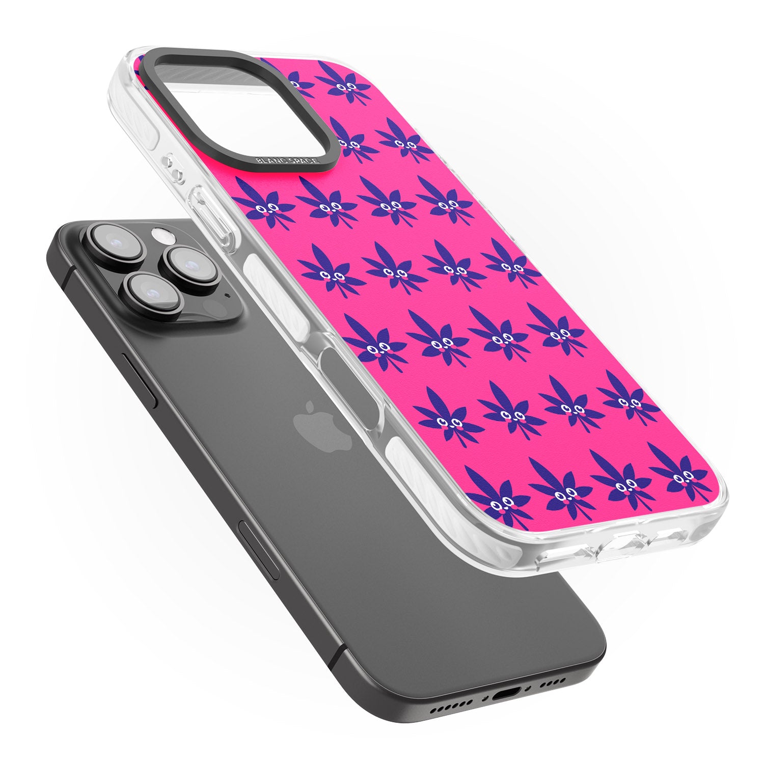 iPhone 16 Pro Max Pink Sativa Black Impact Phone Case