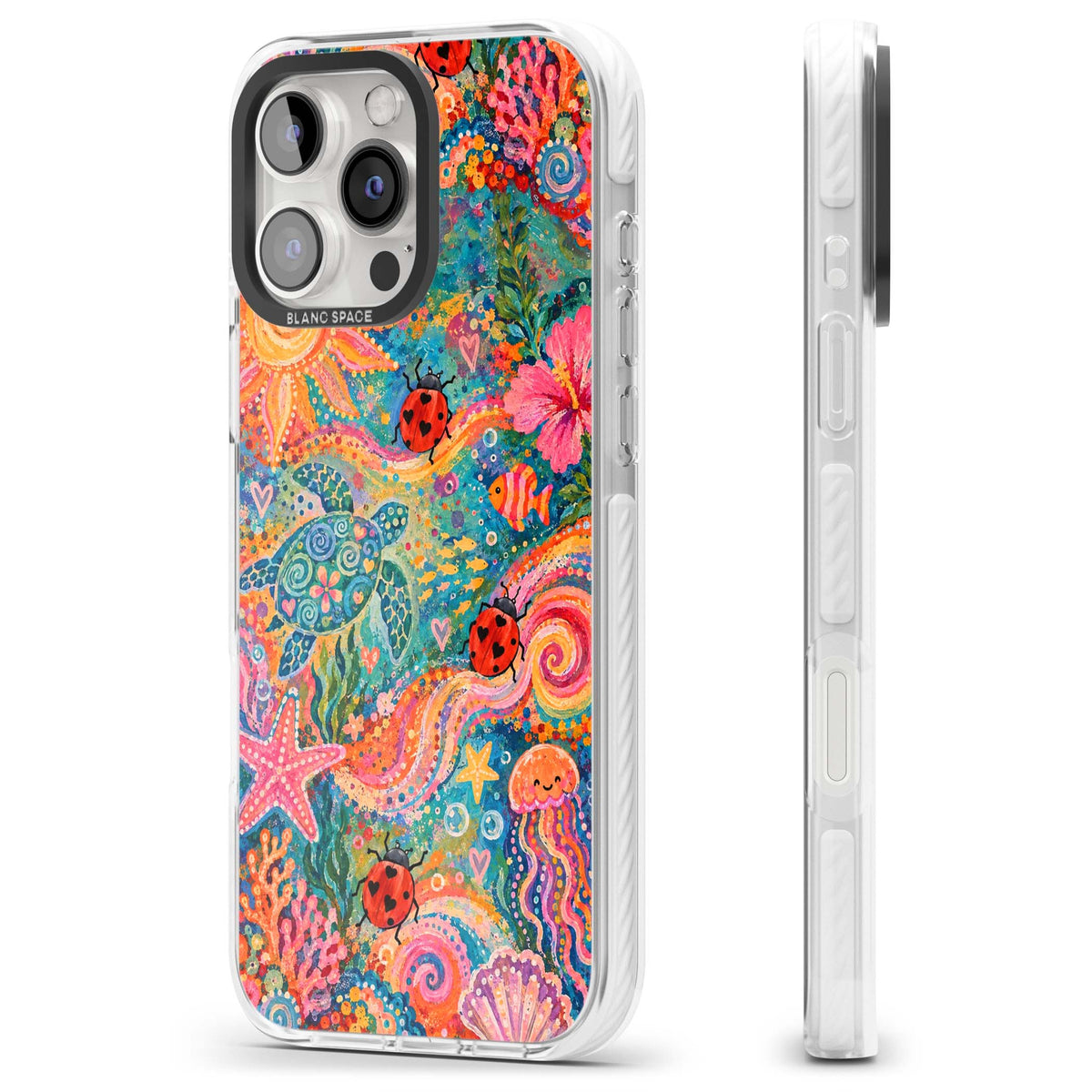 Coral Whimsy for her iPhone case | Clear Impact case for iPhone 16 Pro, iPhone 16 Pro Max