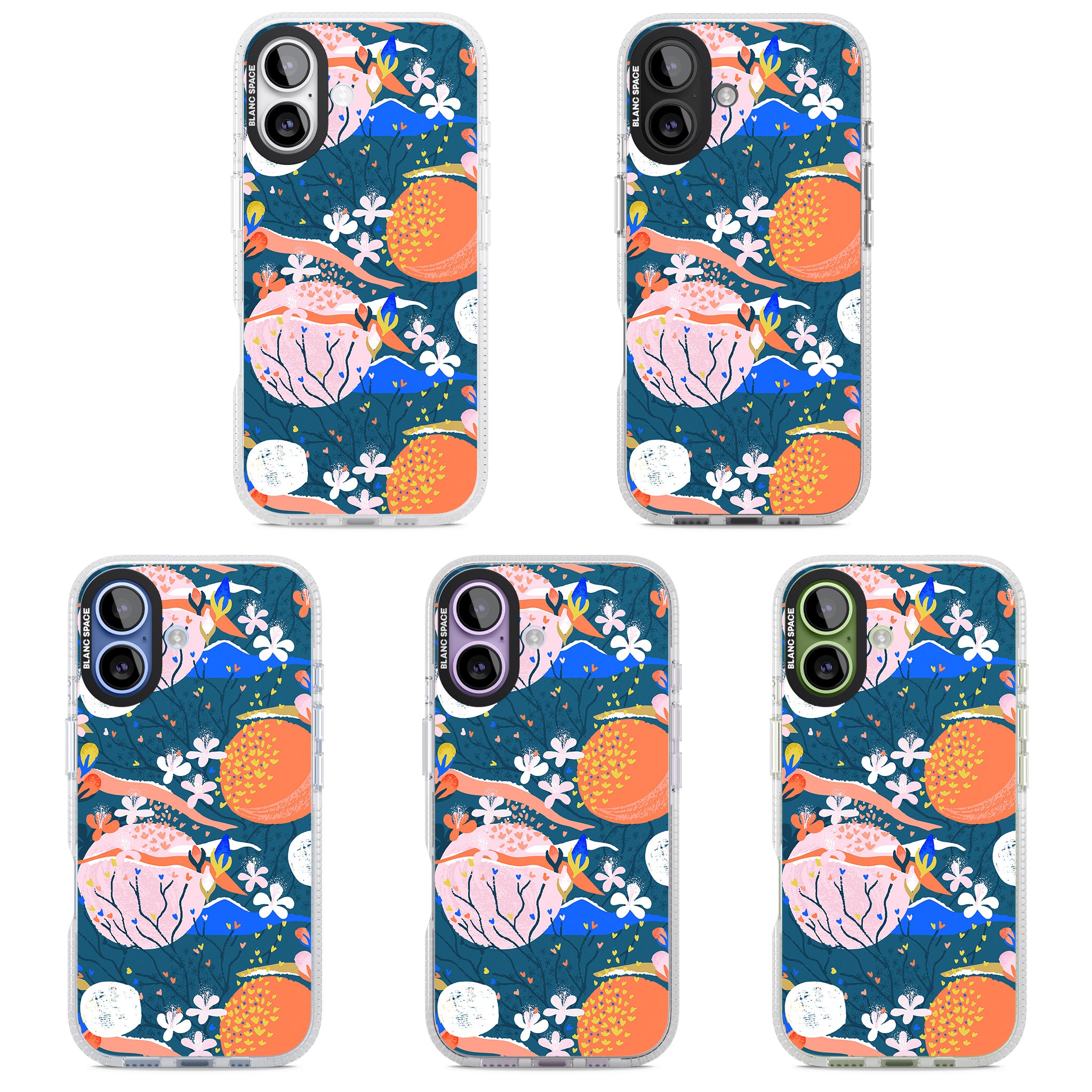 Vibrant Coral Pattern iPhone 17 Impact Air Clear Phone Case APT Impact Protection