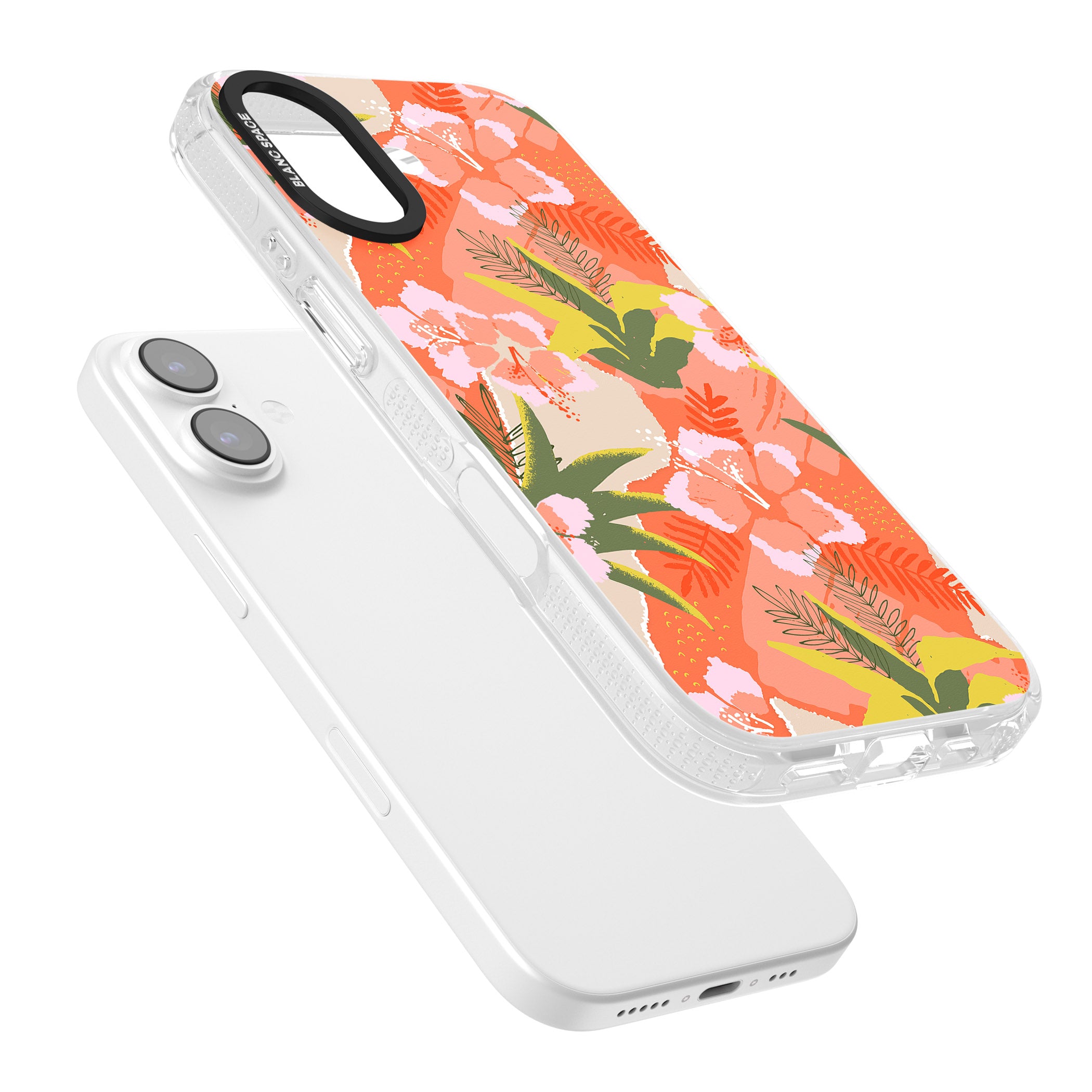 Hawaiian Flowers Abstract Pattern iPhone 17 Impact Air Clear Phone Case Colours