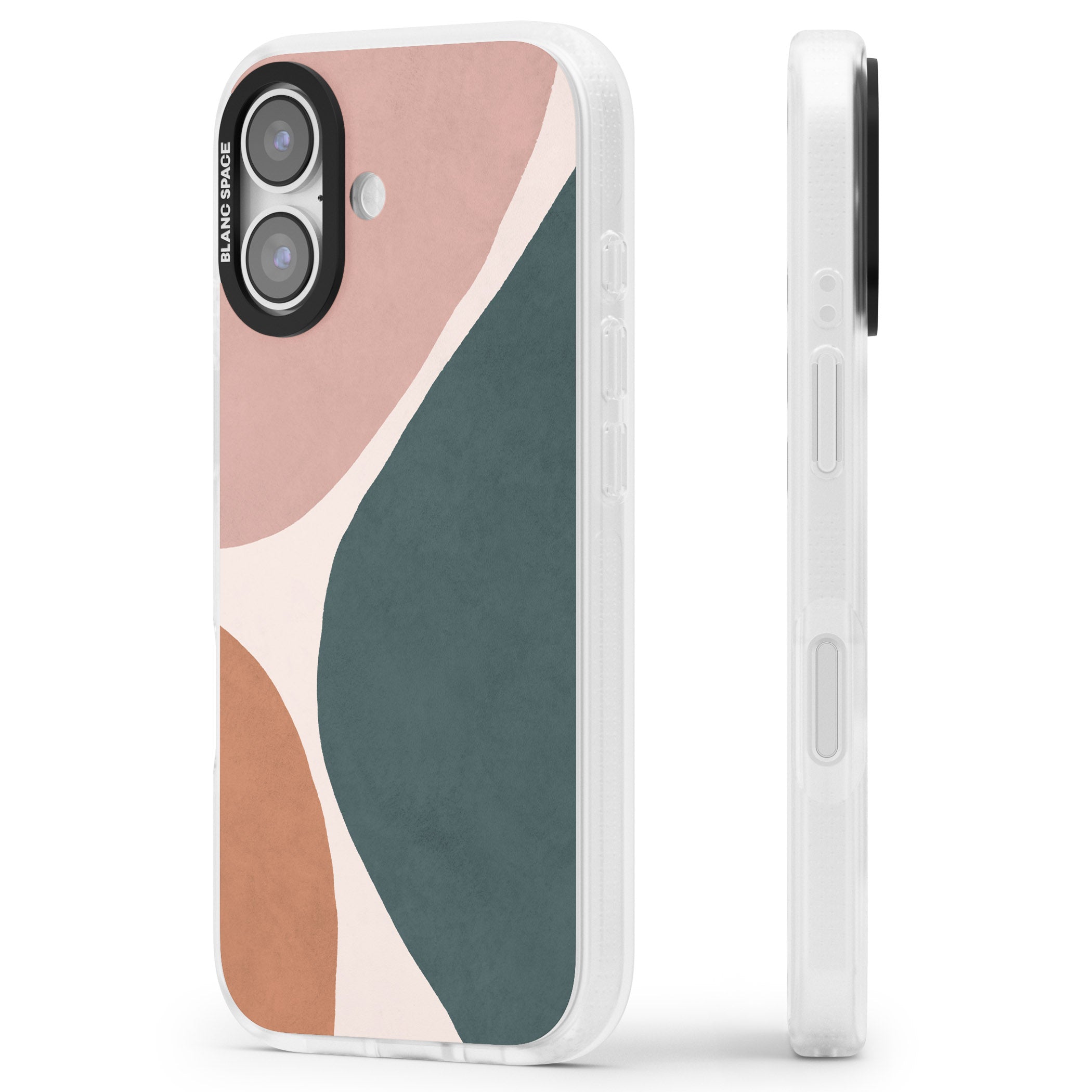 Lush Abstract Watercolour Design #8 iPhone 17 Impact Air Clear Phone Case Side Profile