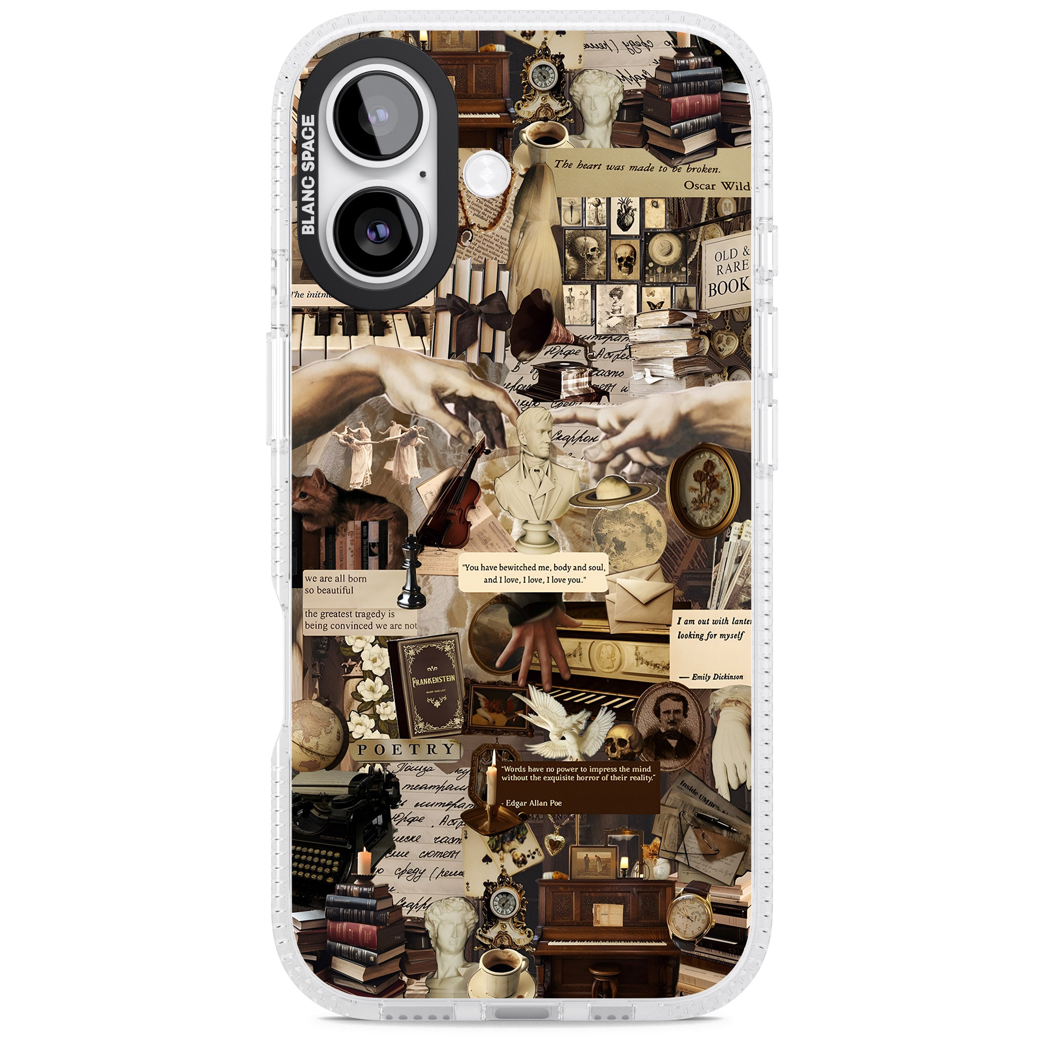 Antique Collage iPhone 17 Impact Air Clear Phone Case