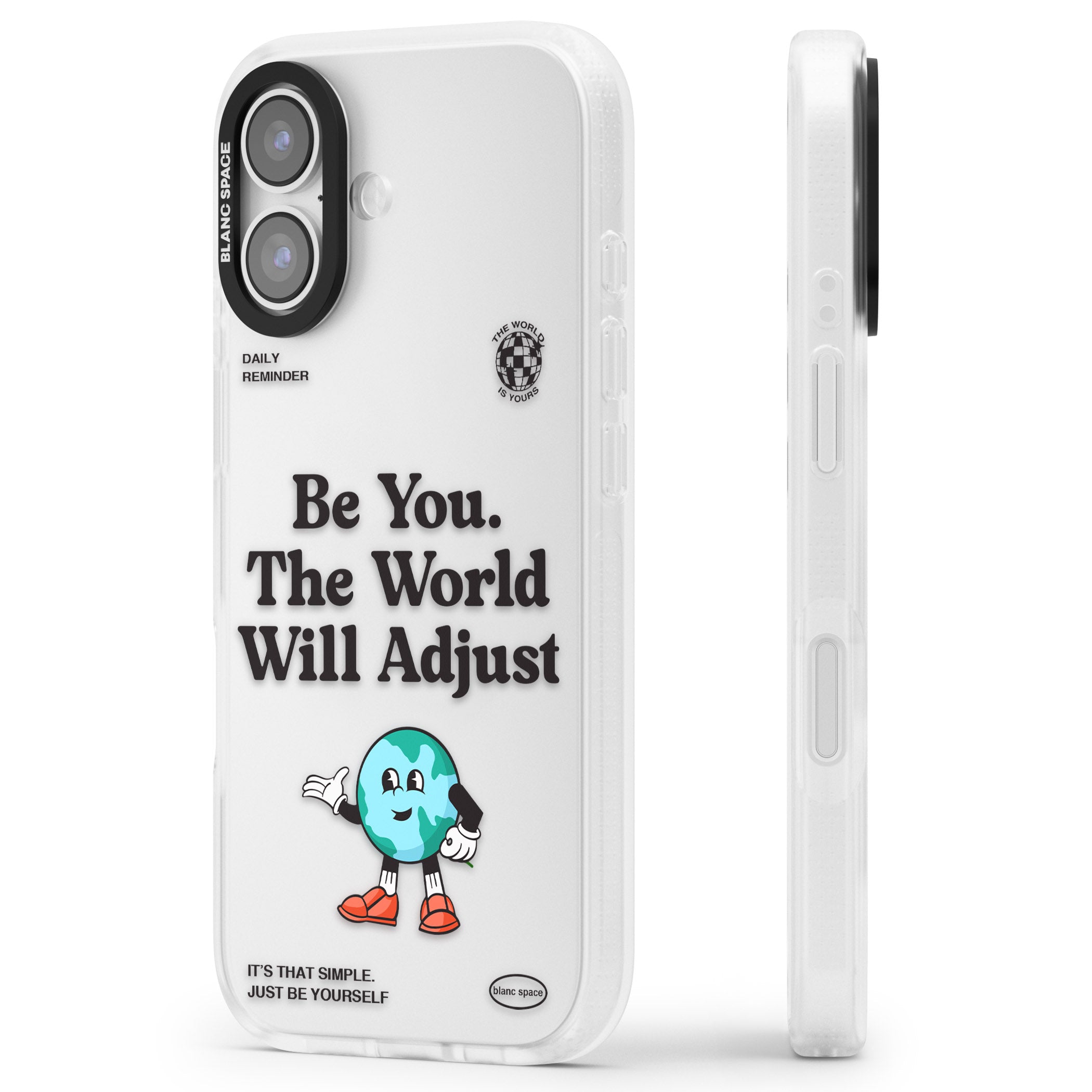 Be You The World Will Adjust iPhone 17 Impact Air Clear Phone Case Side Profile