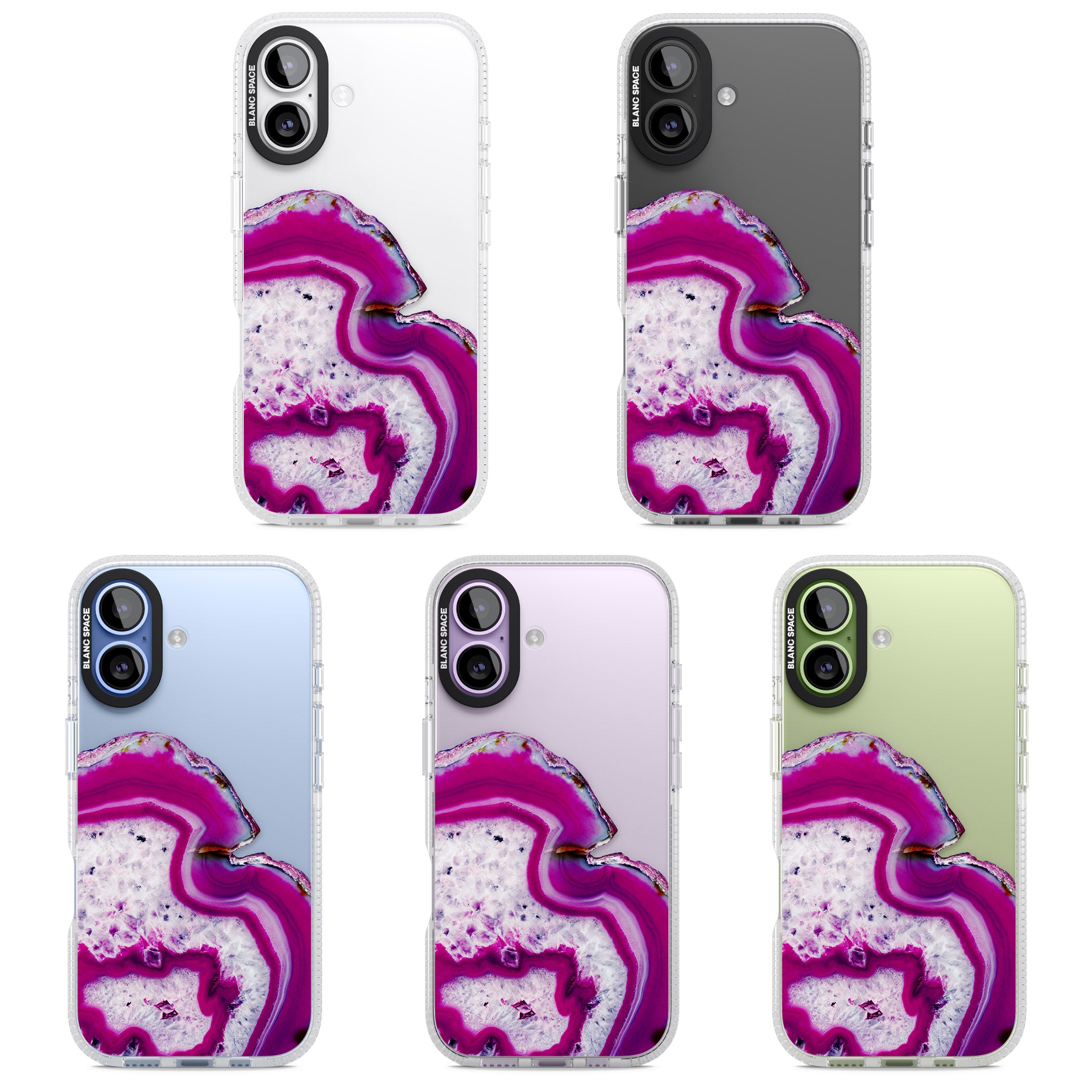 Violet Crystal Agate iPhone 17 Impact Air Clear Phone Case APT Impact Protection