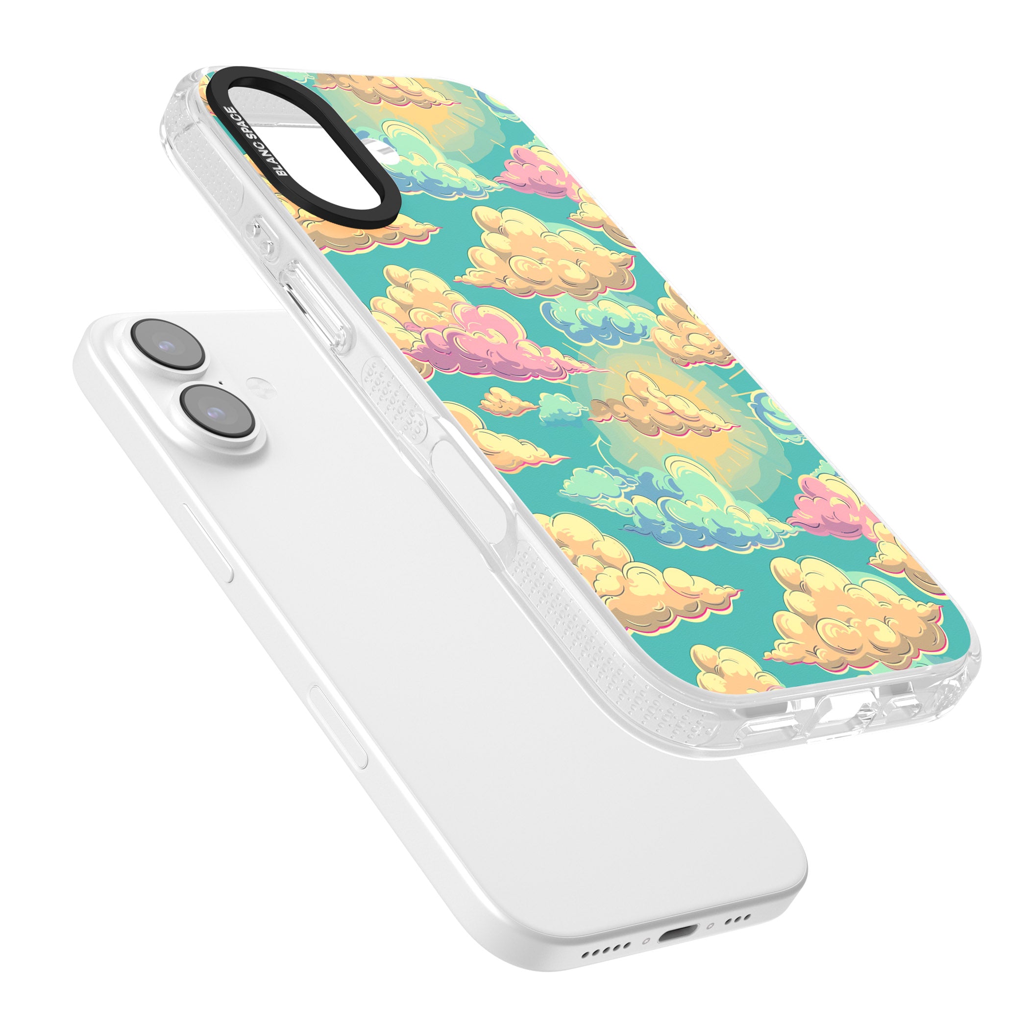 Pastel Clouds iPhone 17 Impact Air Clear Phone Case Colours