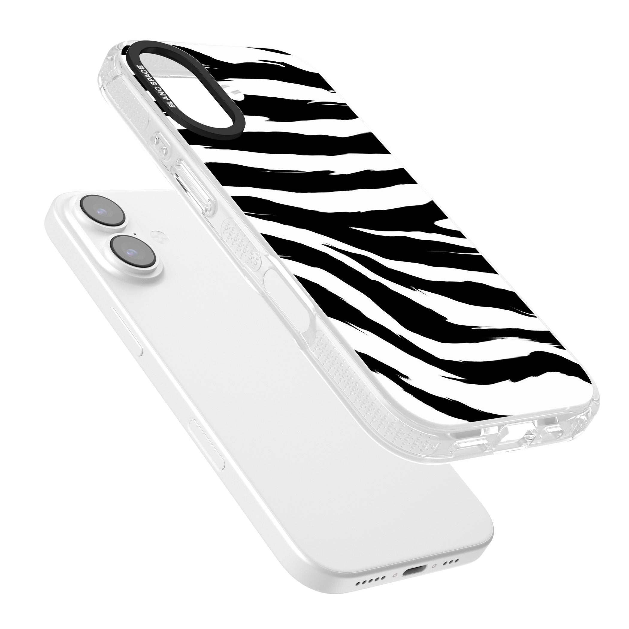 Black Zebra Print iPhone 17 Impact Air Clear Phone Case Colours