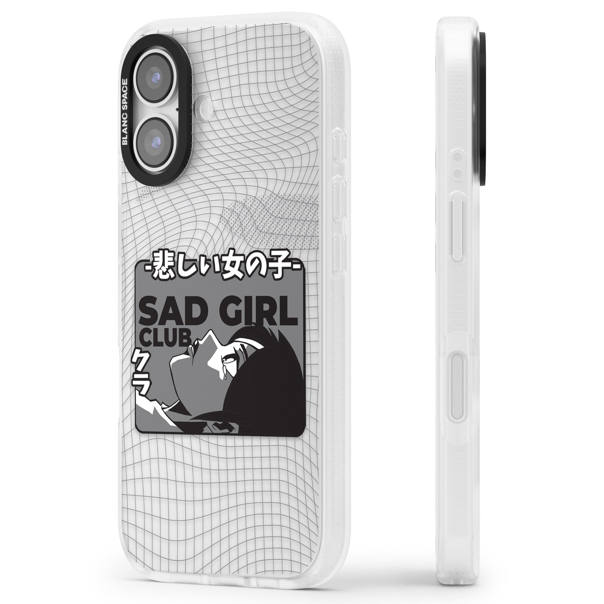 Sad Girl Club iPhone 17 Impact Air Clear Phone Case Side Profile