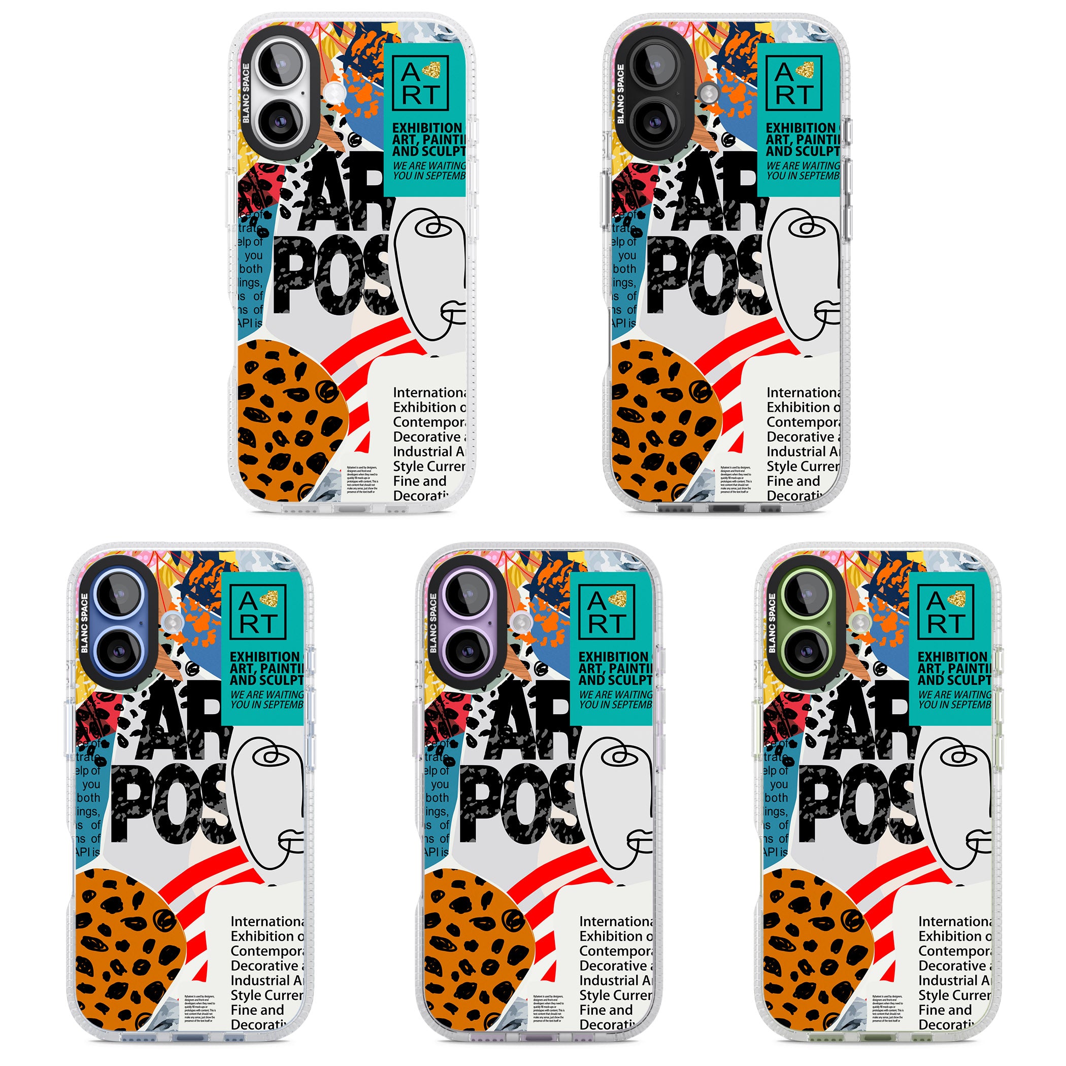 Abstract Art Poster iPhone 17 Impact Air Clear Phone Case APT Impact Protection