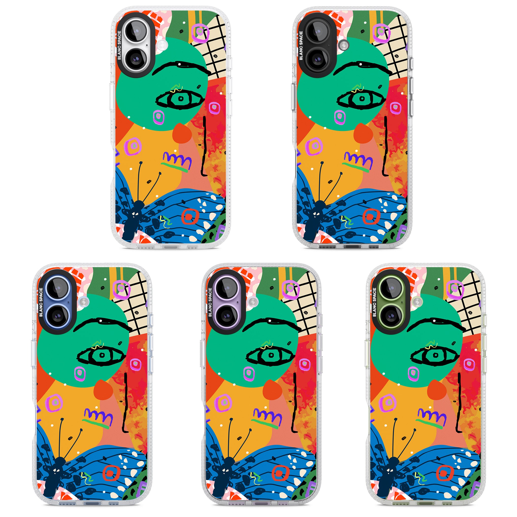 Abstract Butterfly iPhone 17 Impact Air Clear Phone Case APT Impact Protection