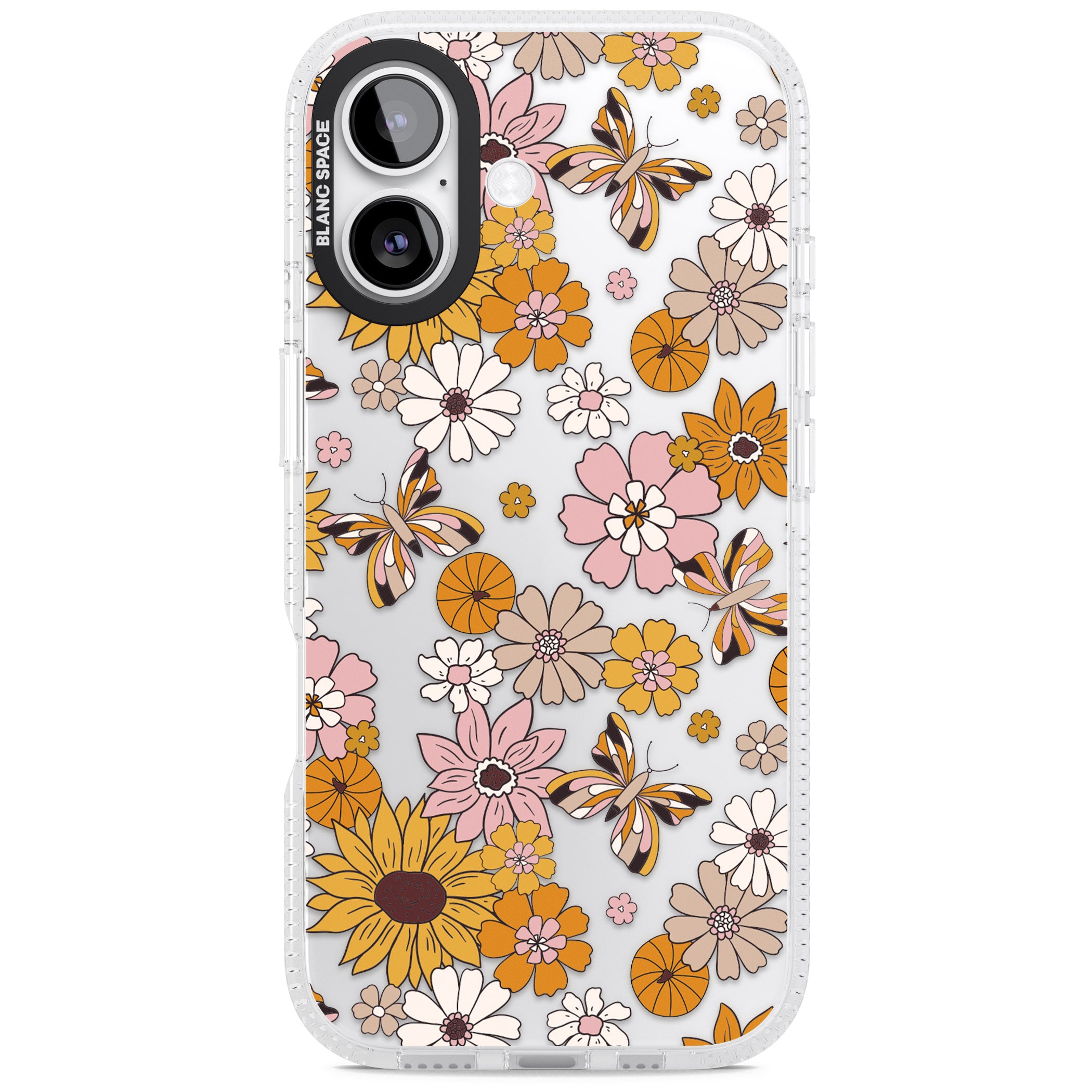 Butterfly Bloom Autumn Floral iPhone 17 Impact Air Clear Phone Case
