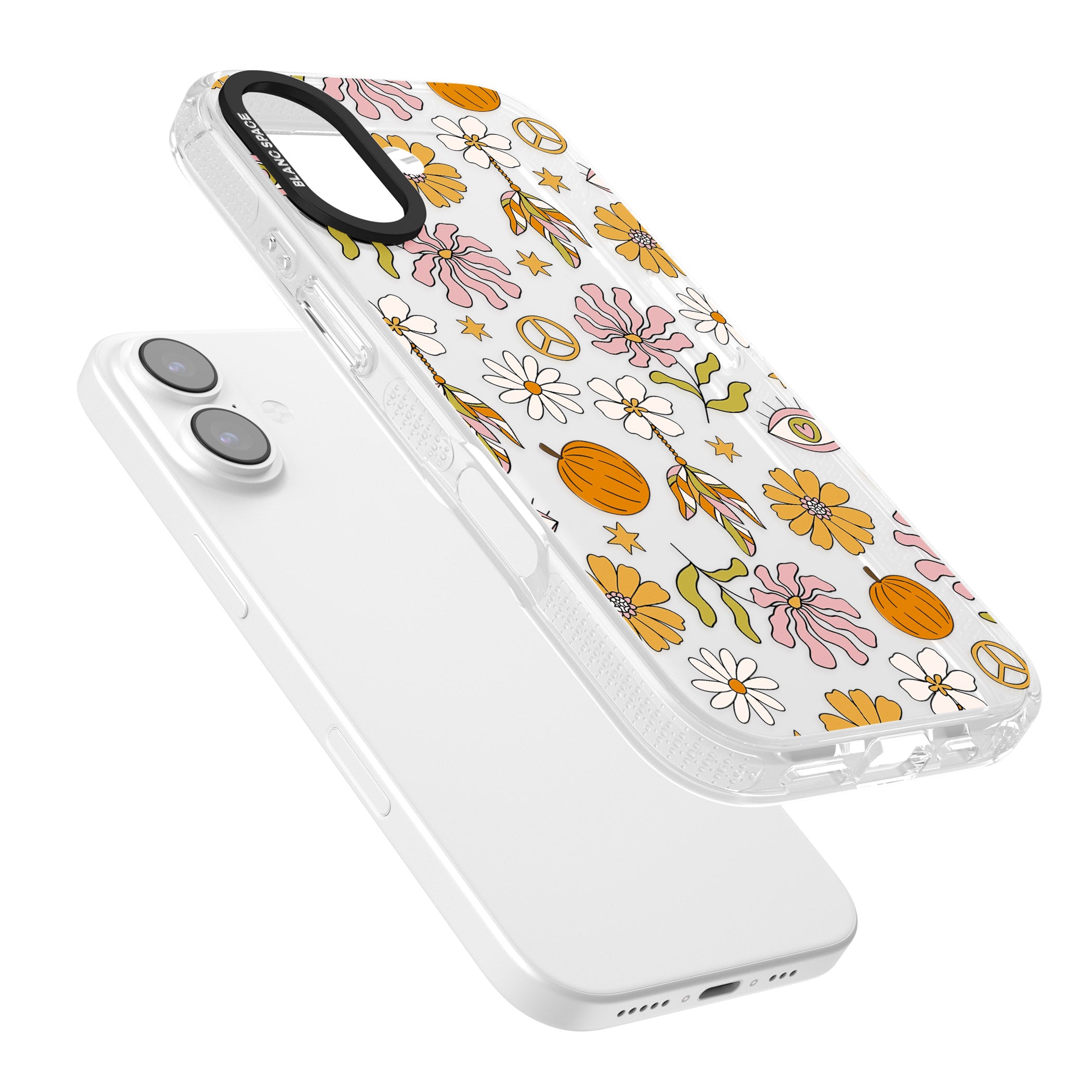 Retro Boho Fall Floral iPhone 17 Impact Air Clear Phone Case Colours
