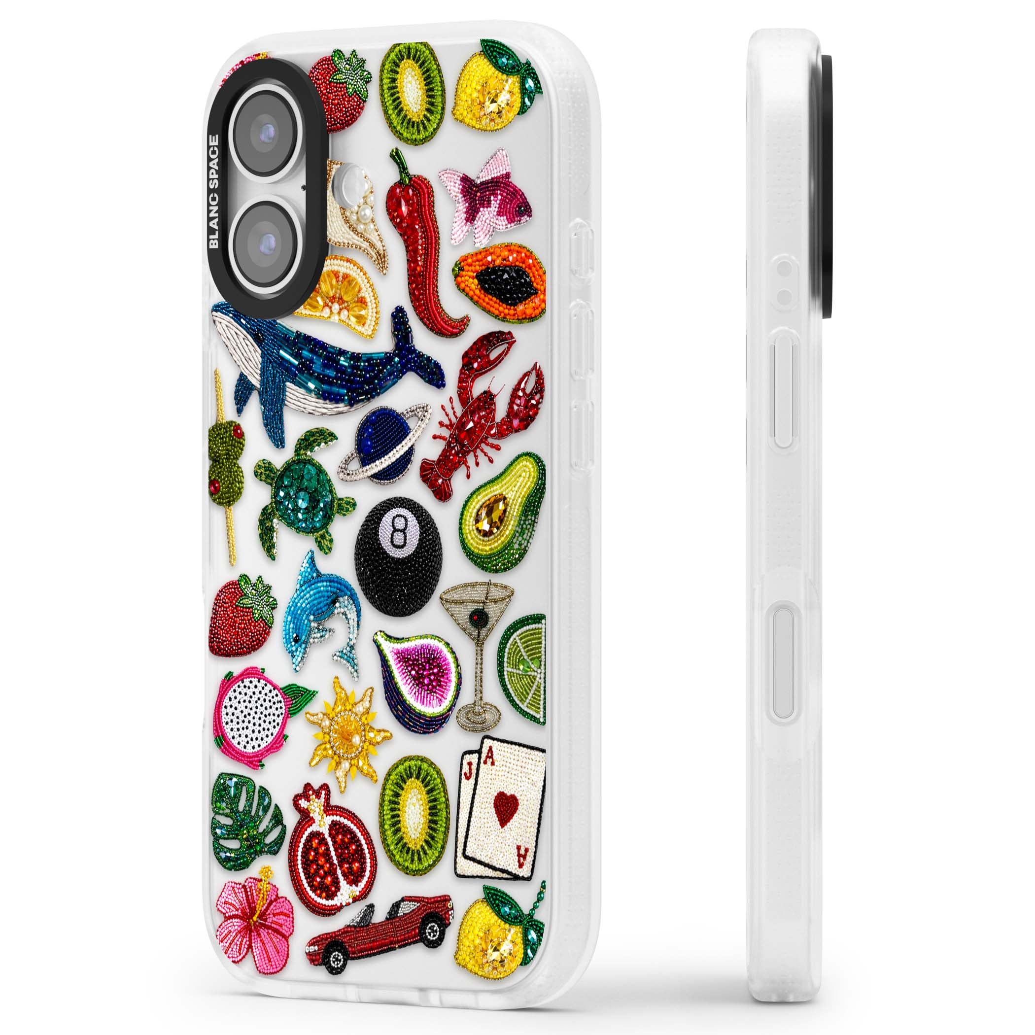 Beaded Mix cute iPhone case | Clear Case Impact Air case for iPhone 17