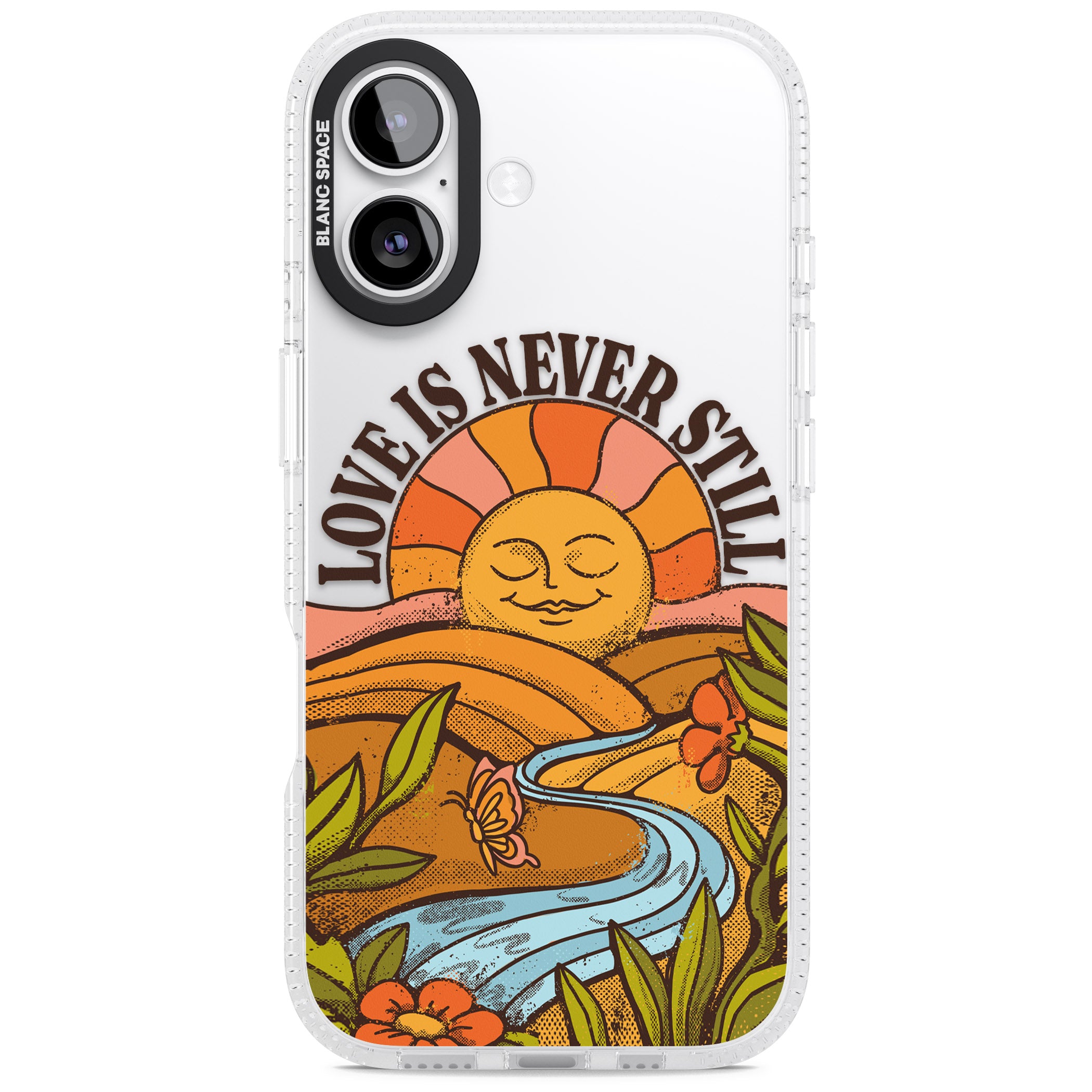 Love Is Never Still iPhone 17 Impact Air Clear Phone Case