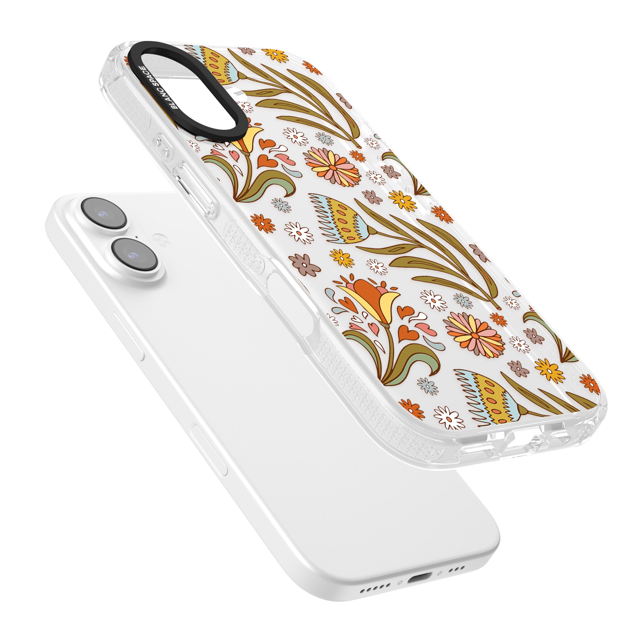 Boho Celestial Wildflower iPhone 17 Impact Air Clear Phone Case Colours