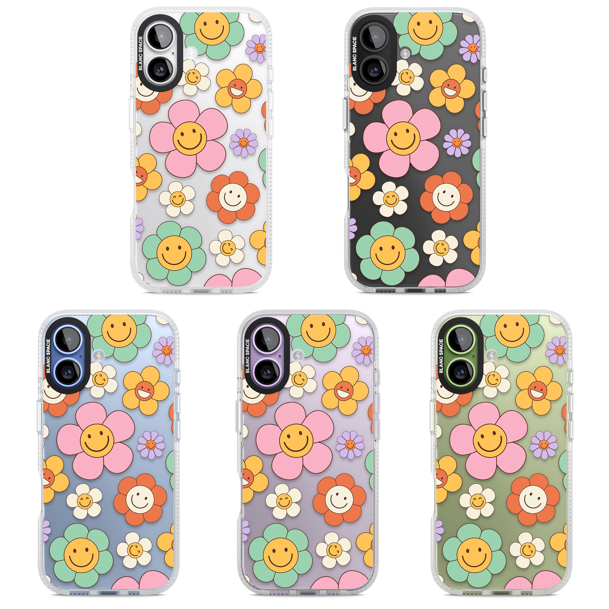 Happy Blossoms iPhone 17 Impact Air Clear Phone Case APT Impact Protection