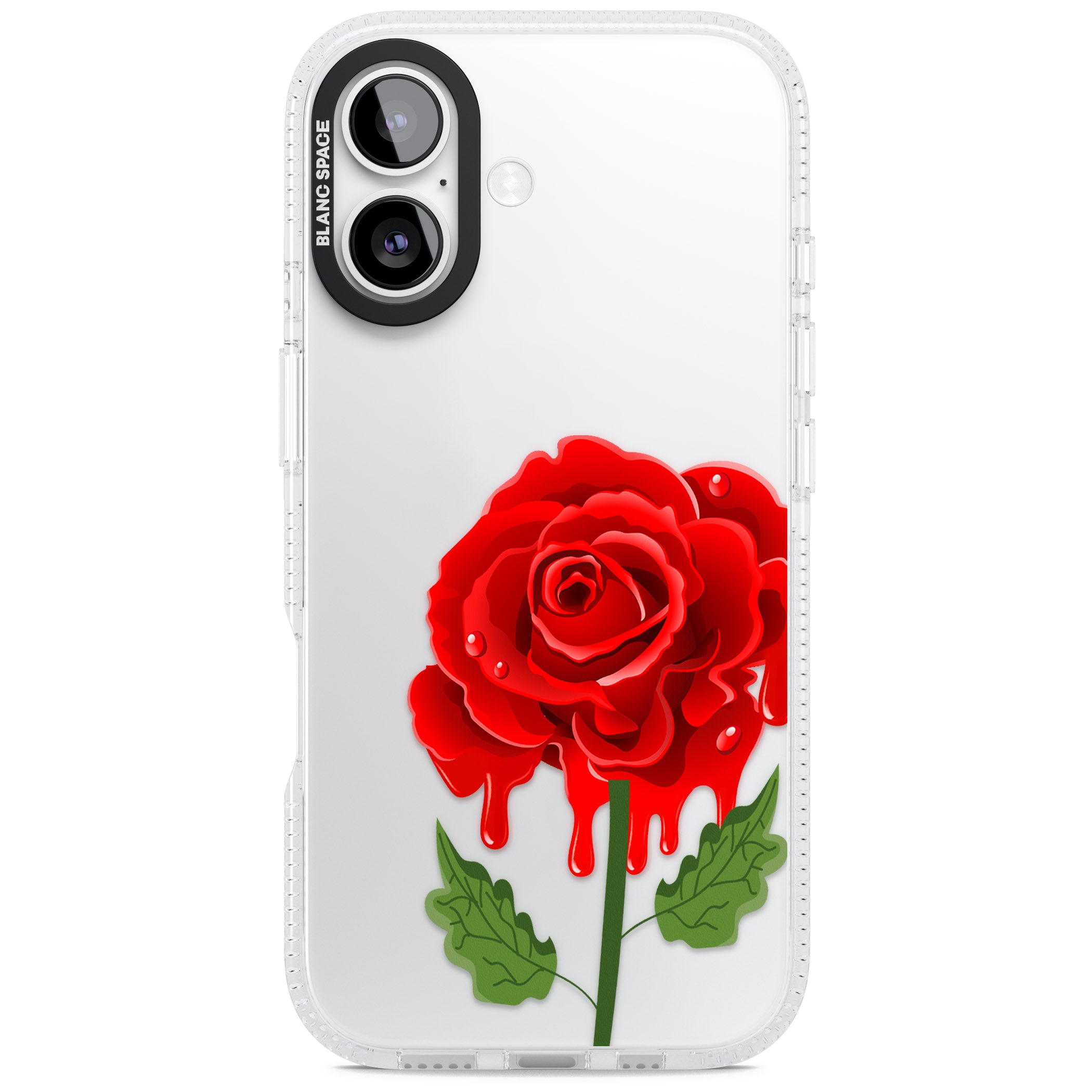 Melting Rose iPhone 17 Impact Air Clear Phone Case
