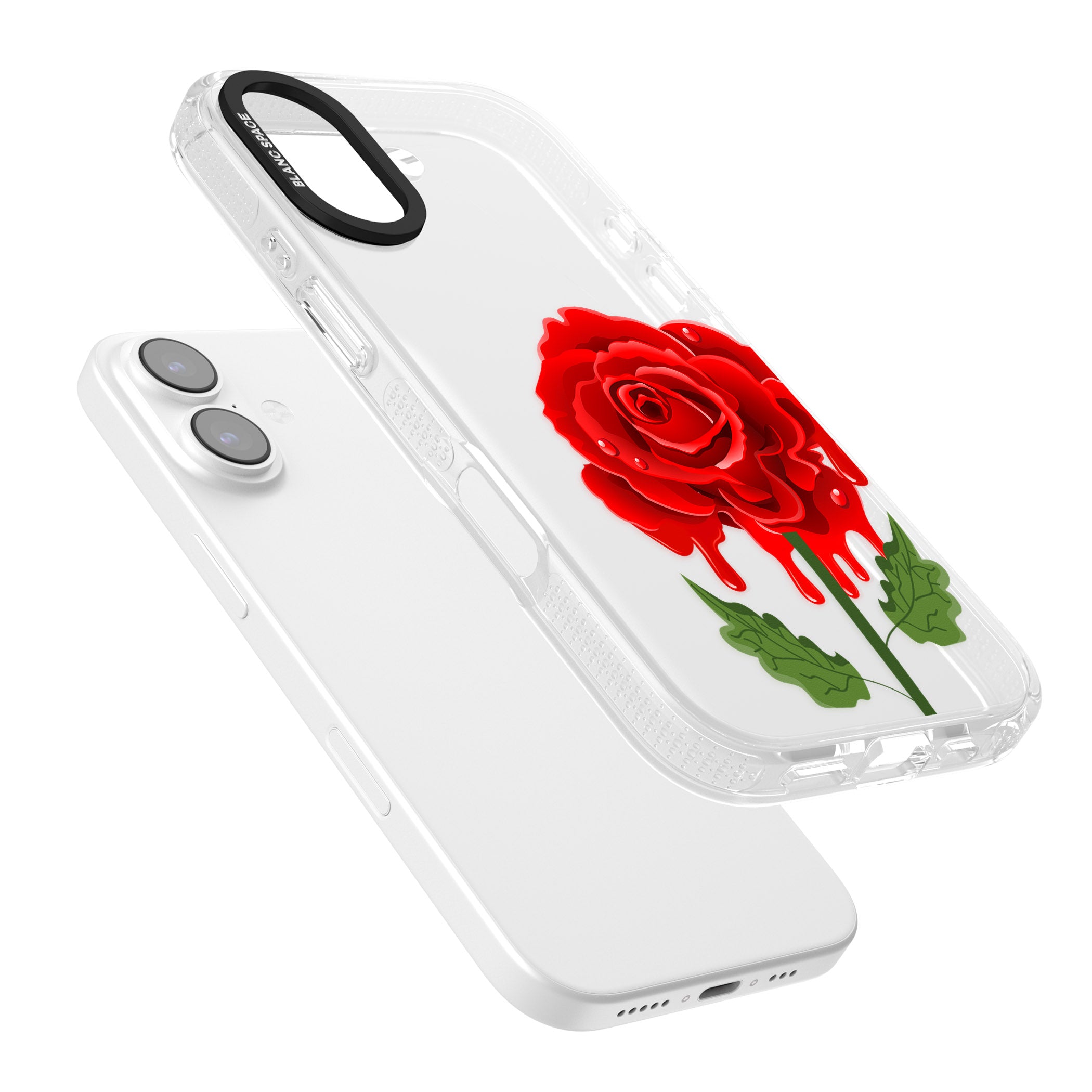 Melting Rose iPhone 17 Impact Air Clear Phone Case Colours