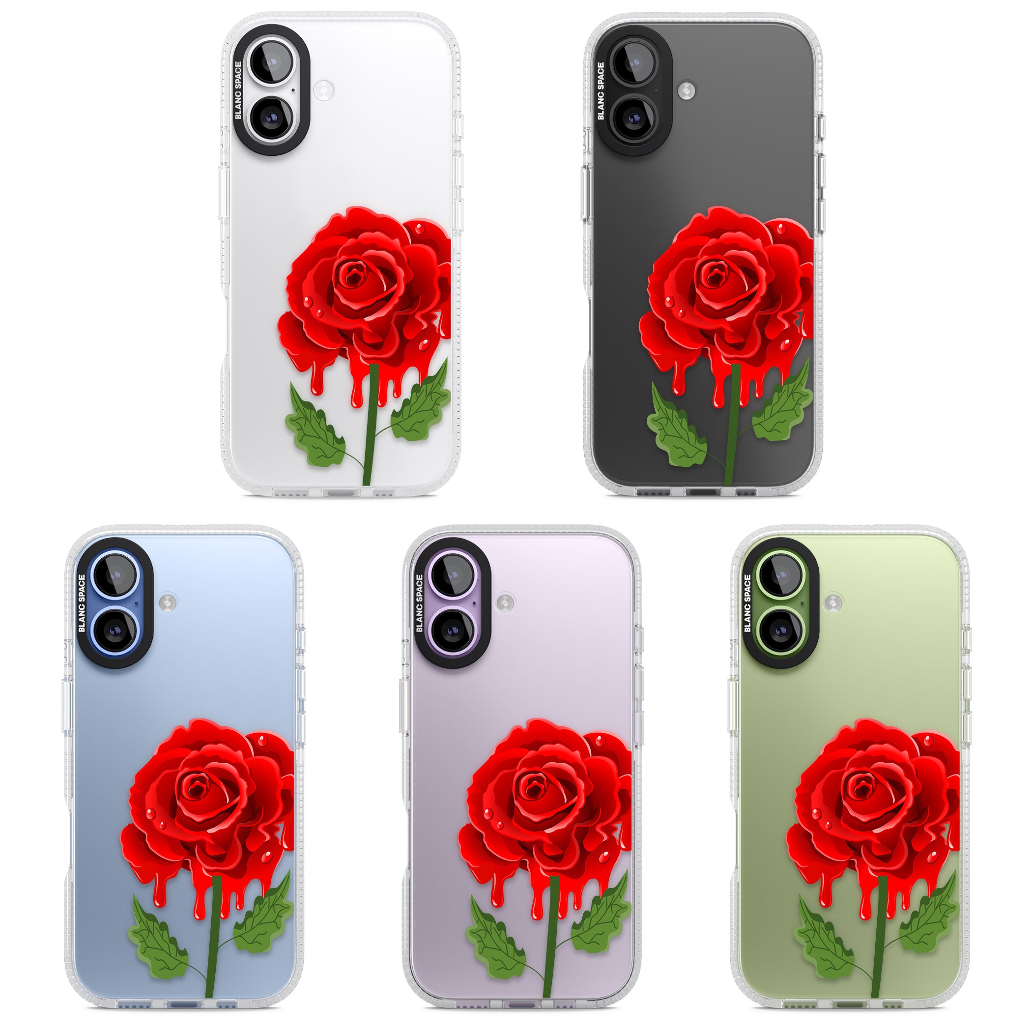 Melting Rose iPhone 17 Impact Air Clear Phone Case APT Impact Protection