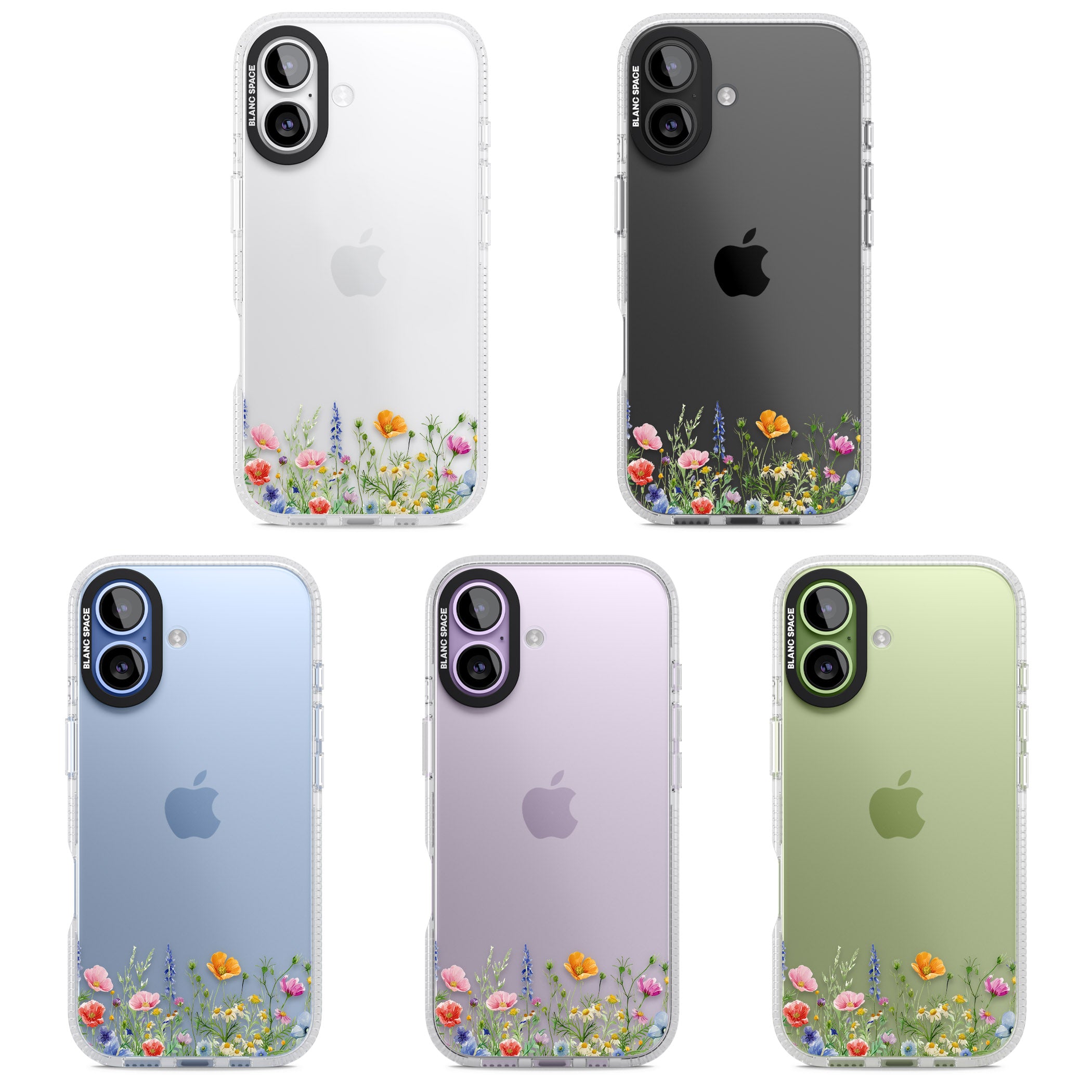 Minimal Wildflowers iPhone 17 Impact Air Clear Phone Case APT Impact Protection
