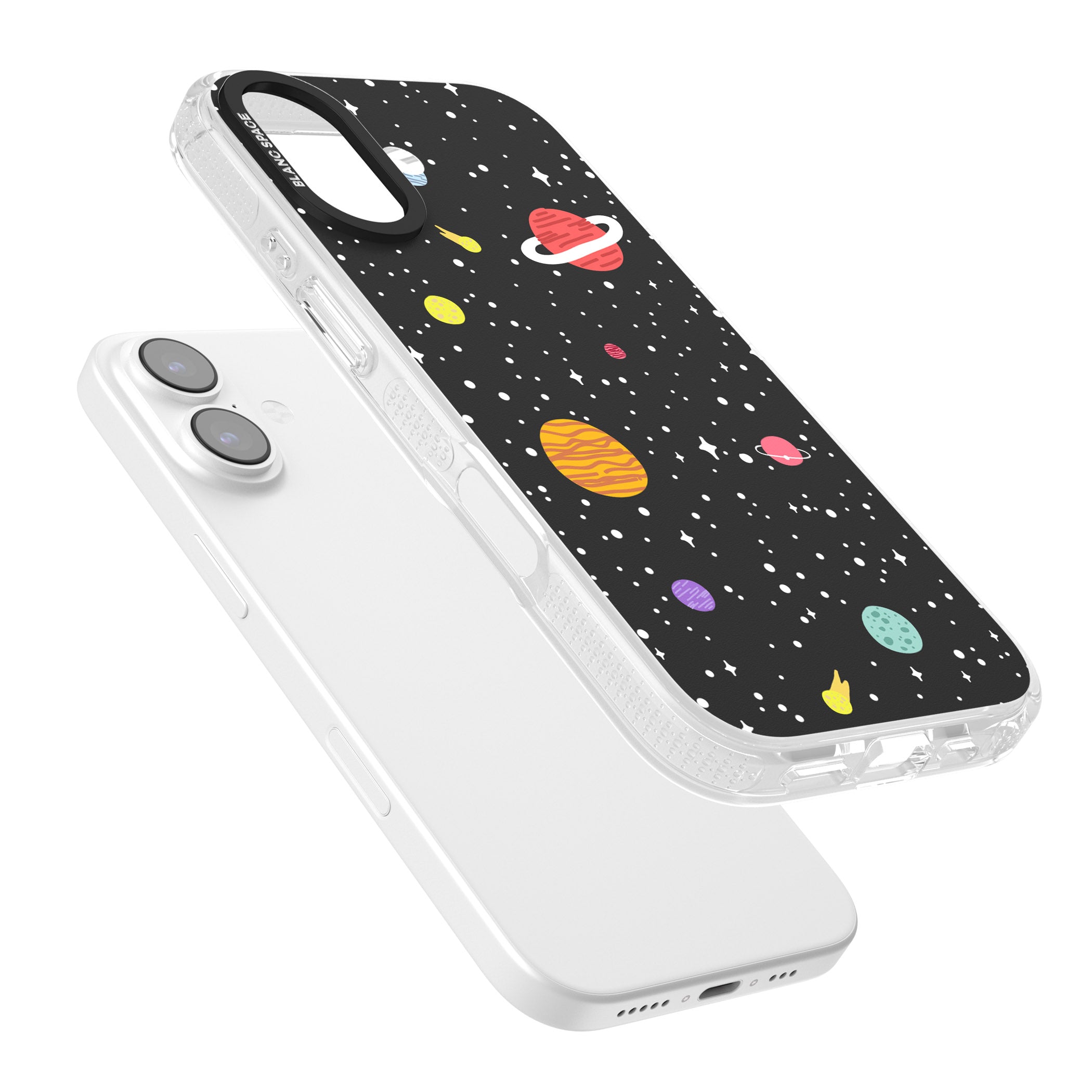 Cute Cartoon Planets iPhone 17 Impact Air Clear Phone Case Colours
