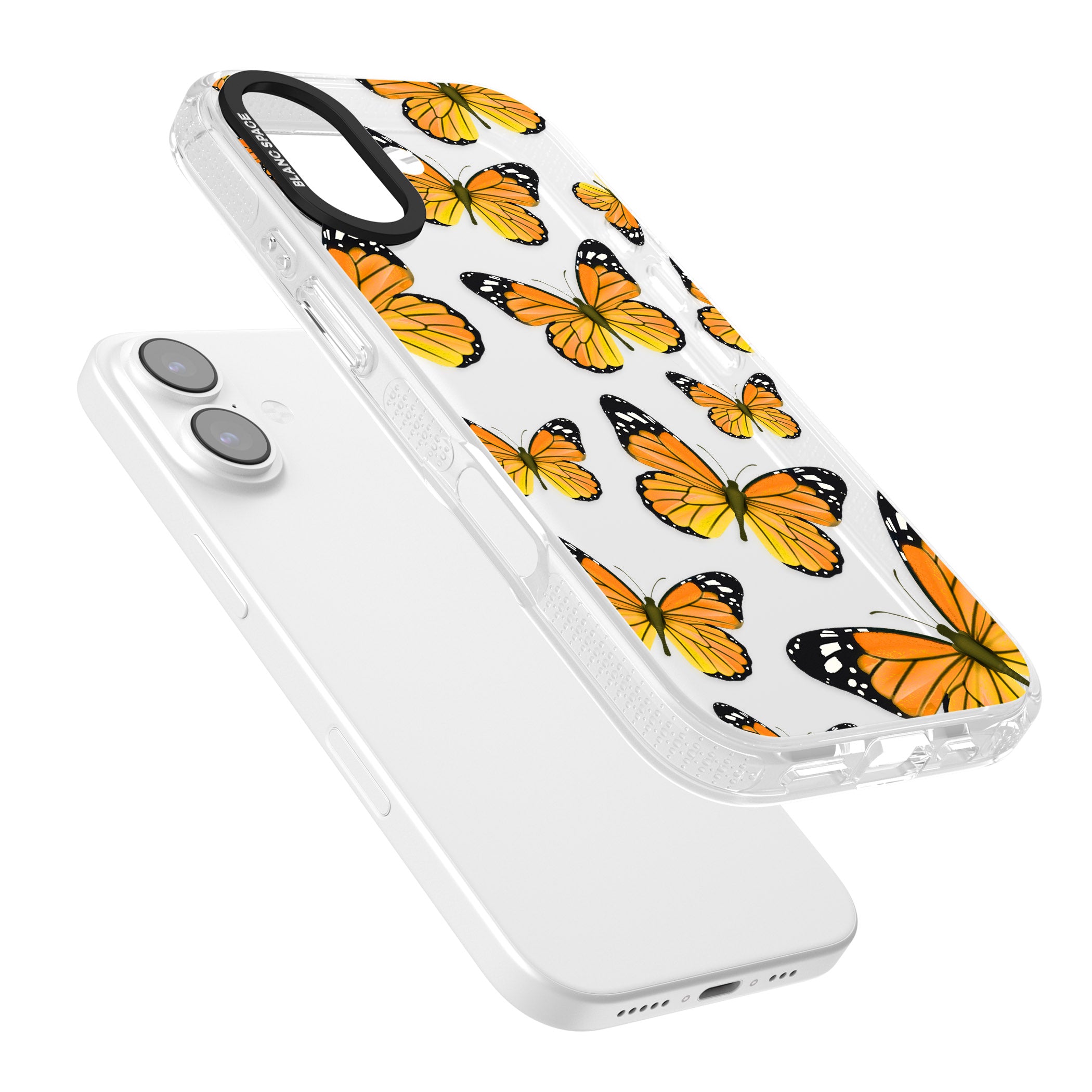Sun Yellow Butterflies iPhone 17 Impact Air Clear Phone Case Colours