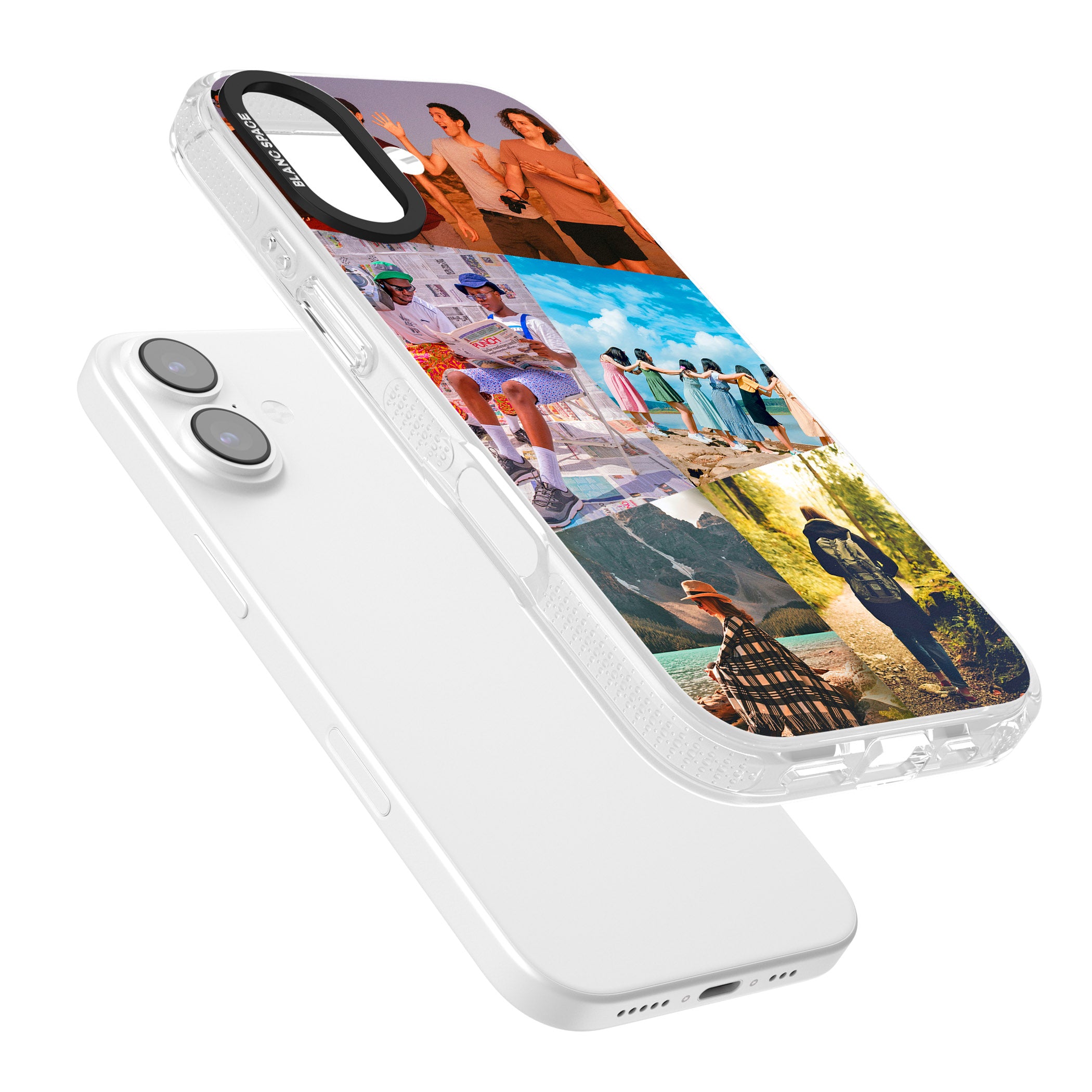 Personalised Abstract Photo Grid iPhone 17 Impact Air Clear Phone Case Colours