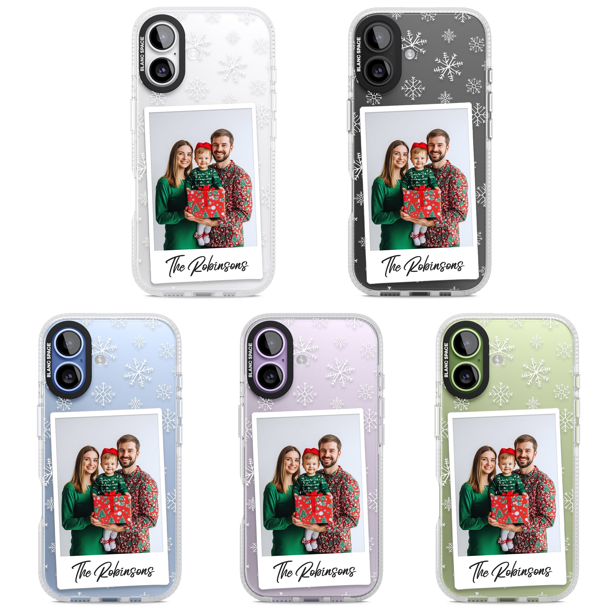Personalised Snowflake Photo iPhone 17 Impact Air Clear Phone Case APT Impact Protection