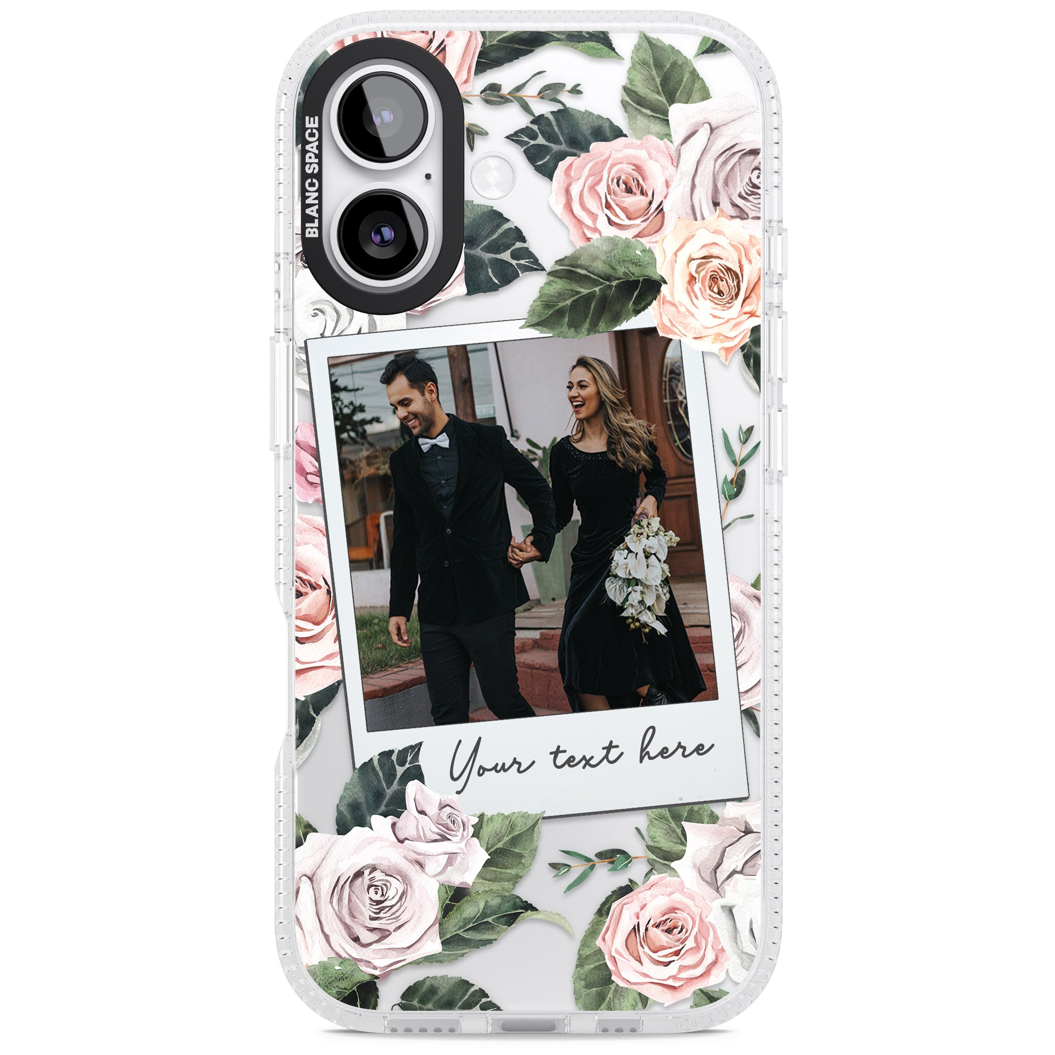 Personalised Floral Instant Camera Photo iPhone 17 Impact Air Clear Phone Case
