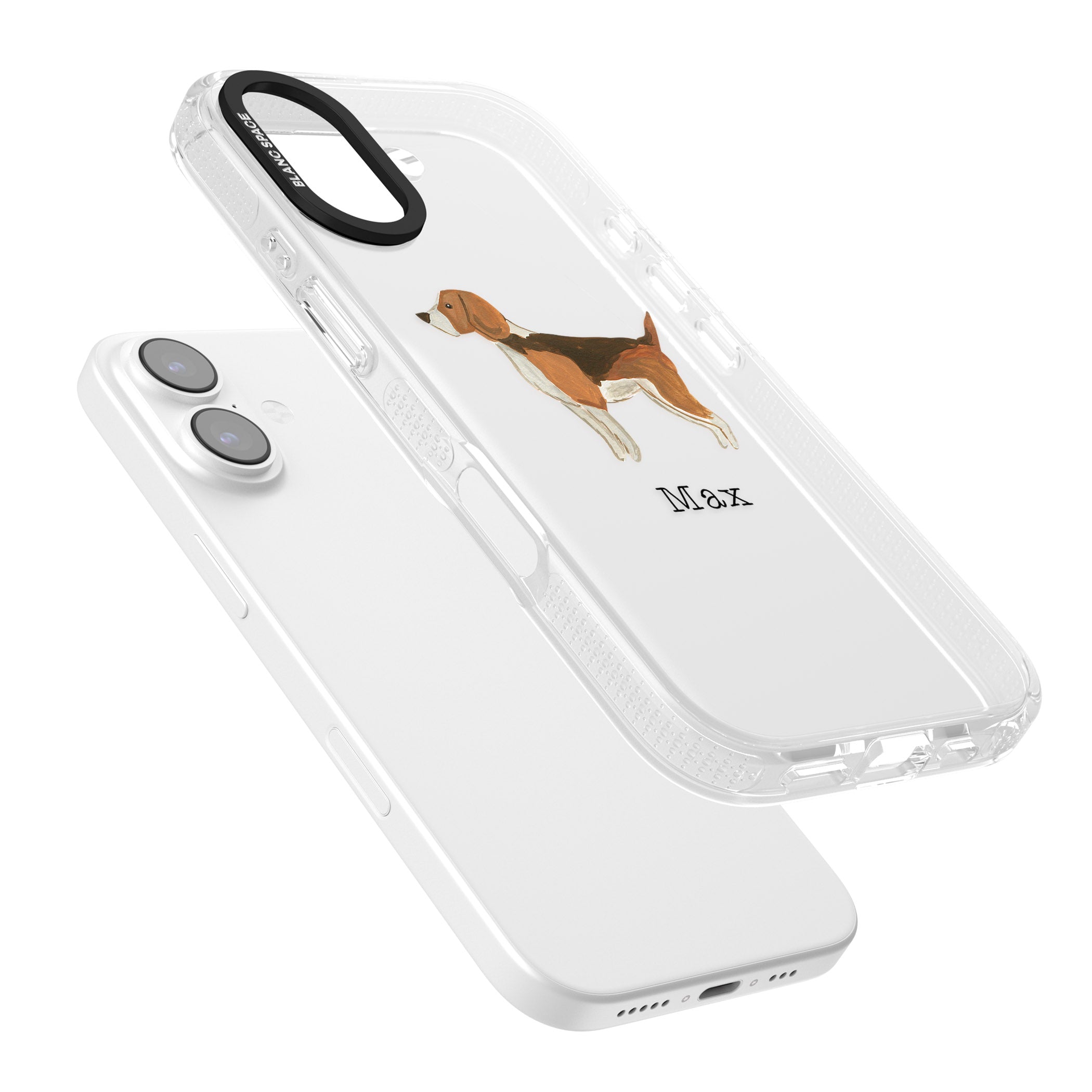 Personalised Beagle iPhone 17 Impact Air Clear Phone Case Colours
