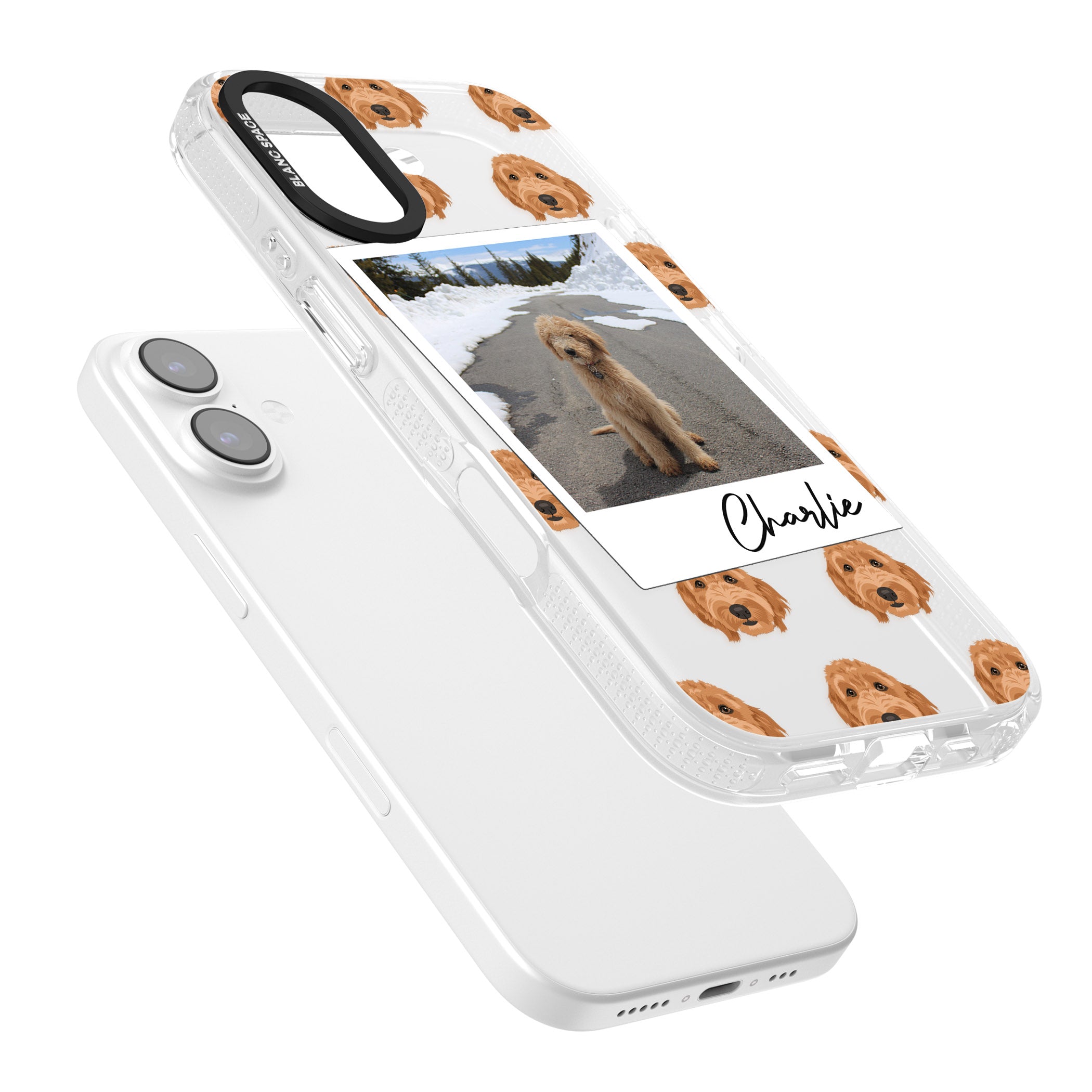 Personalised Golden Doodle Dog Photo iPhone 17 Impact Air Clear Phone Case Colours