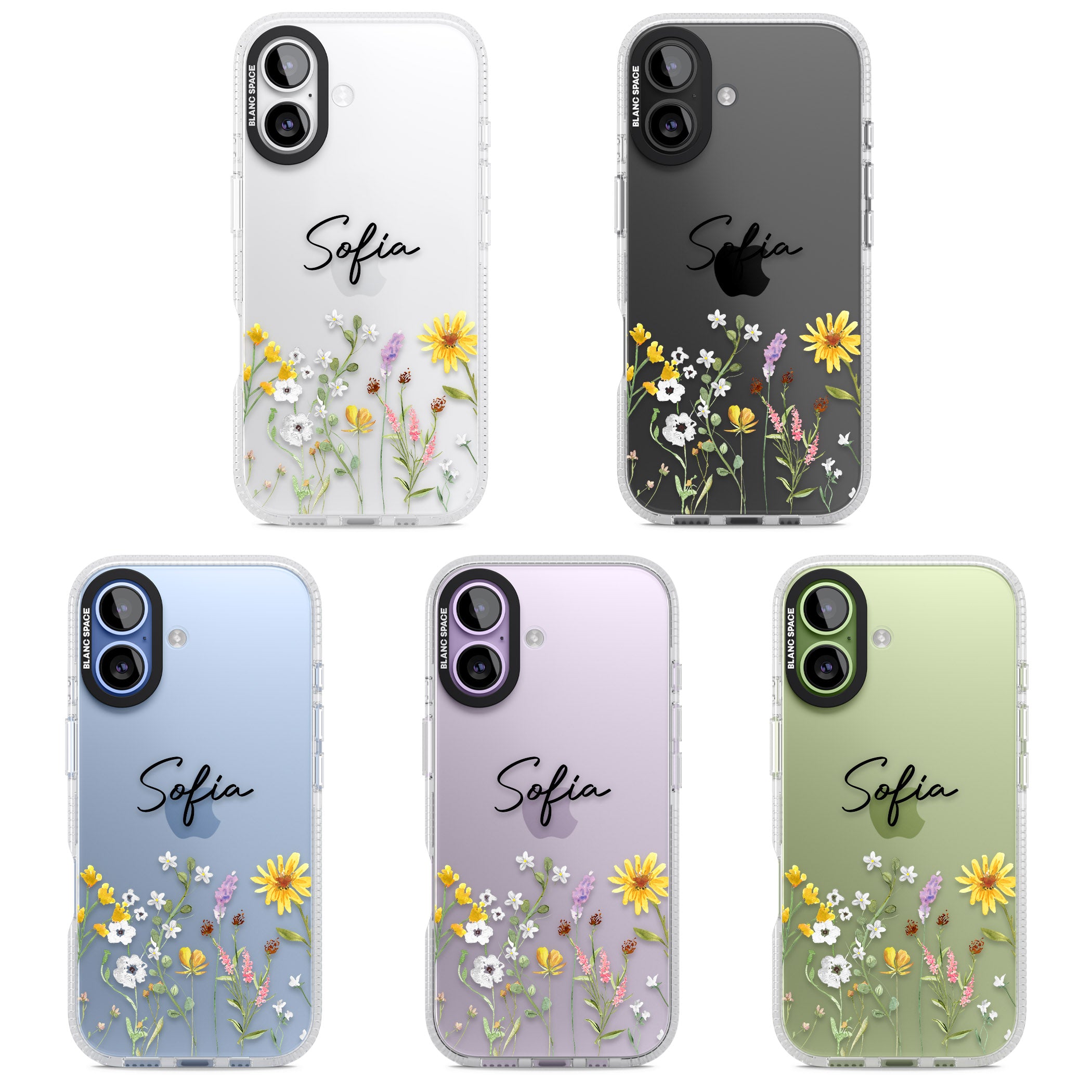 Personalised April Wildfowers iPhone 17 Impact Air Clear Phone Case APT Impact Protection