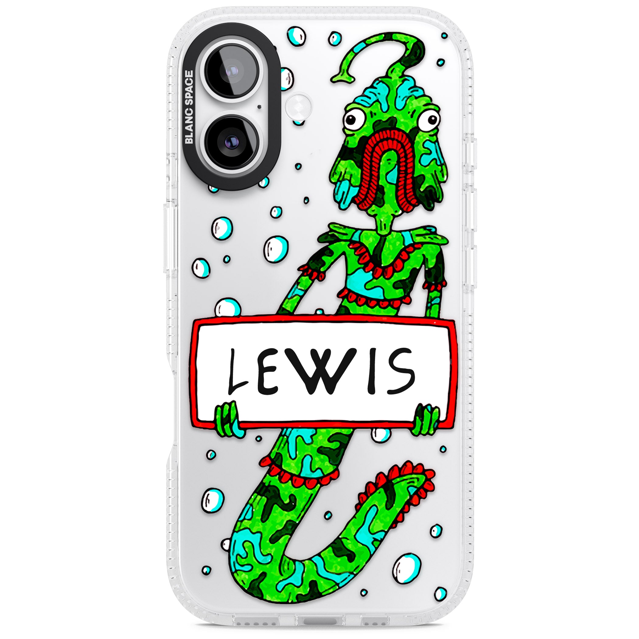 Personalised Fish Boy iPhone 17 Impact Air Clear Phone Case
