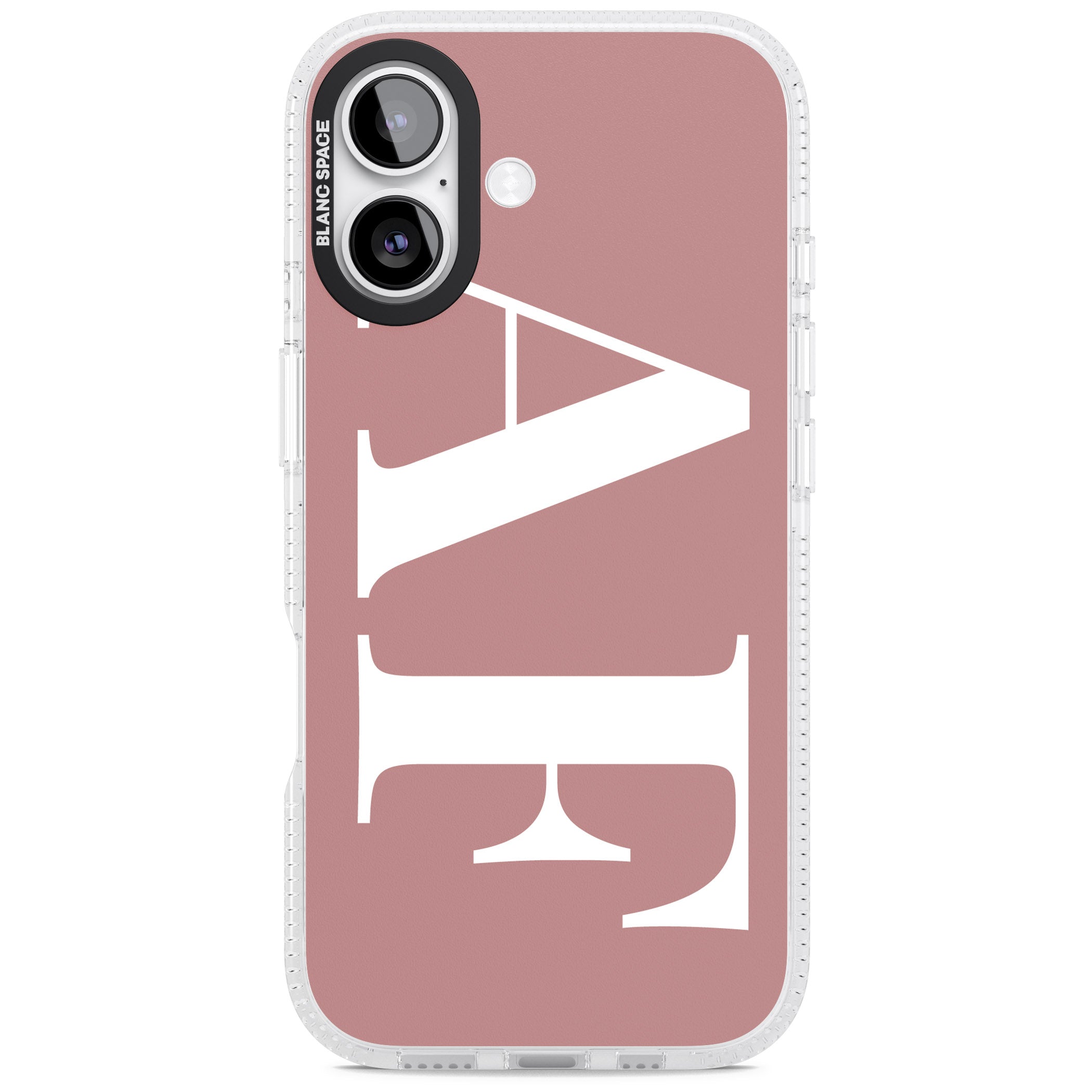 Personalised White & Rose Letters iPhone 17 Impact Air Clear Phone Case
