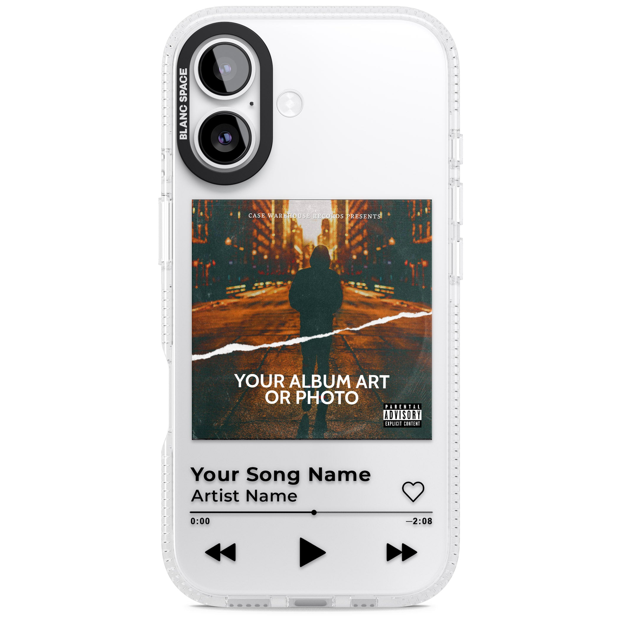 Personalised Album Art iPhone 17 Impact Air Clear Phone Case