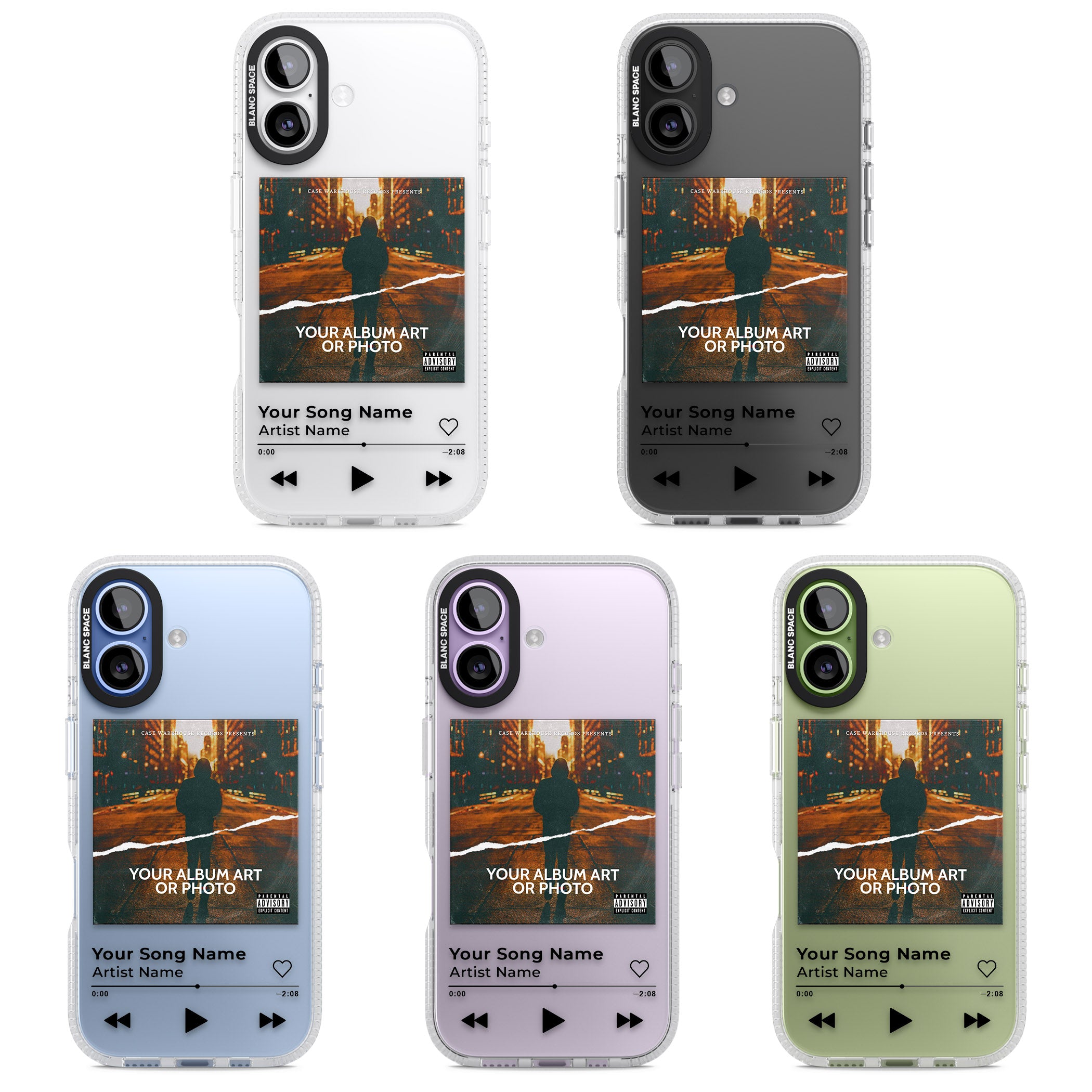 Personalised Album Art iPhone 17 Impact Air Clear Phone Case APT Impact Protection