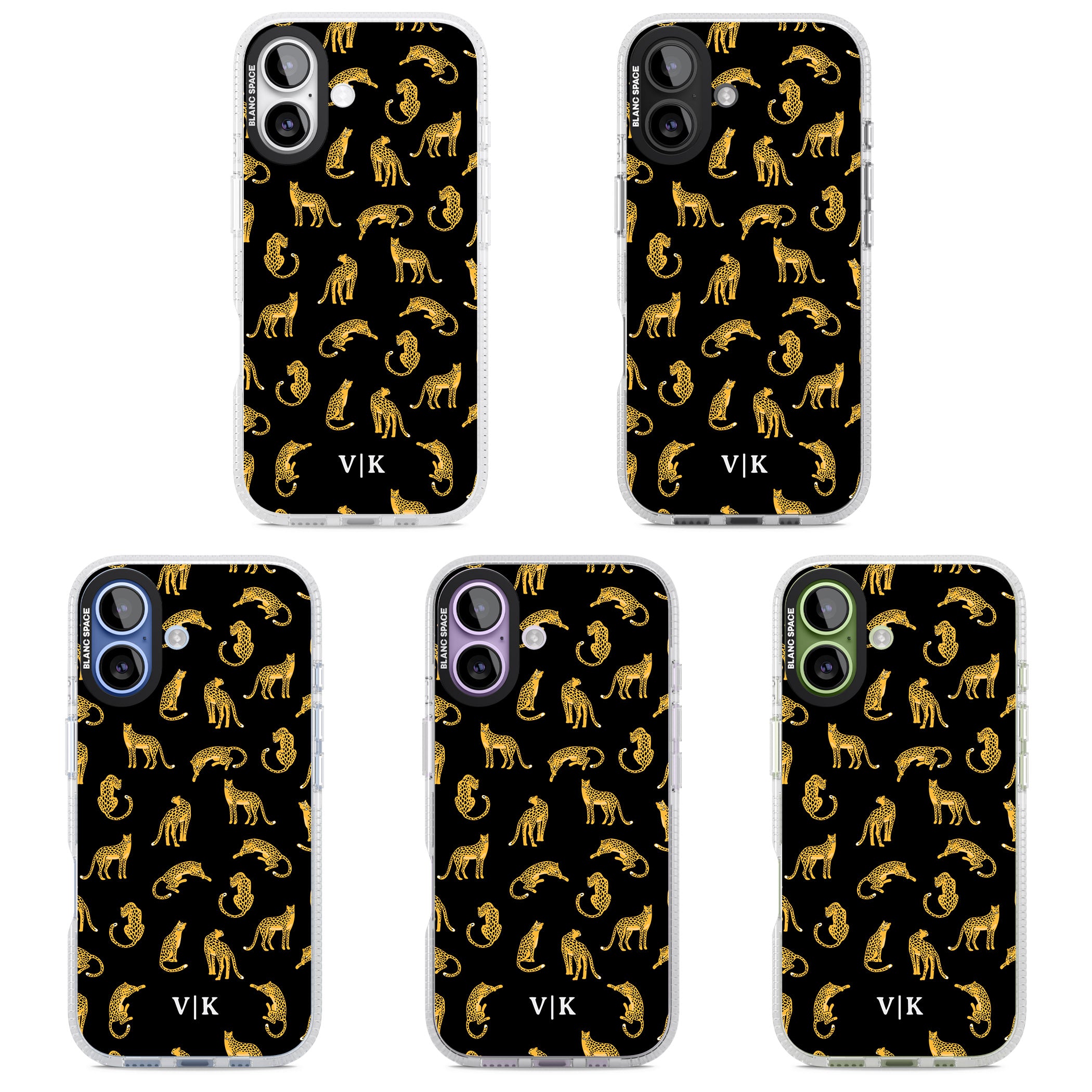 Personalised Gold Cheetah Pattern iPhone 17 Impact Air Clear Phone Case APT Impact Protection