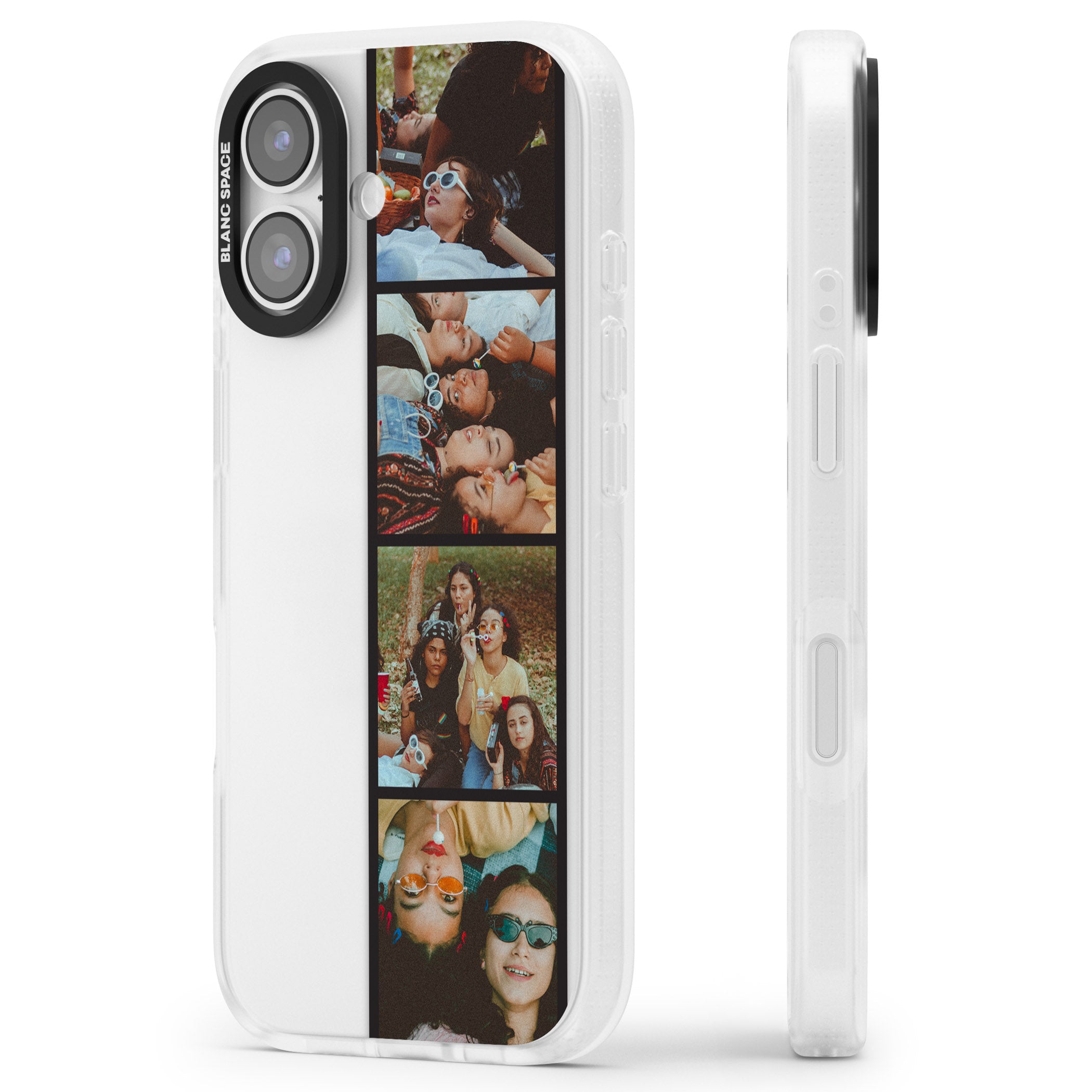 Personalised Photo Strip iPhone 17 Impact Air Clear Phone Case Side Profile