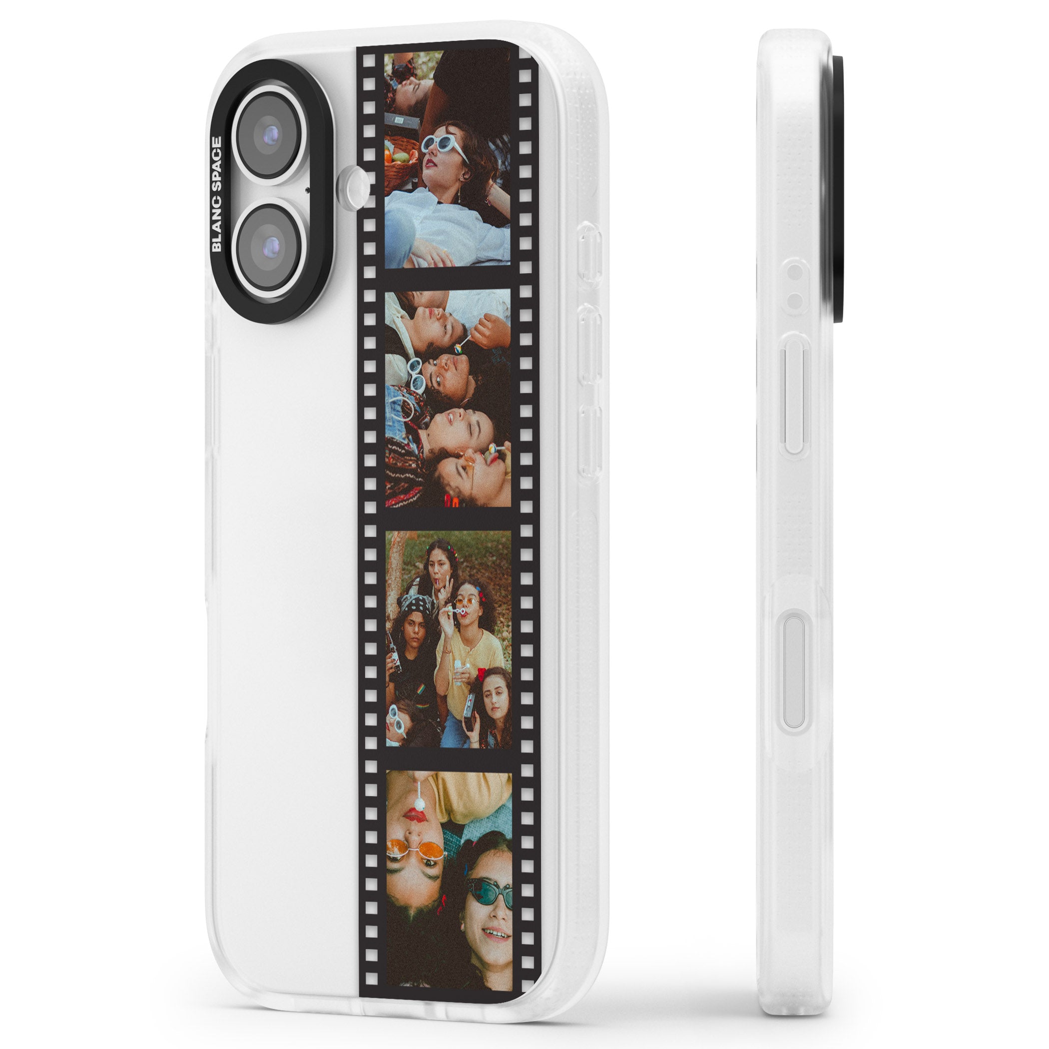 Personalised Photo Film Strip iPhone 17 Impact Air Clear Phone Case Side Profile
