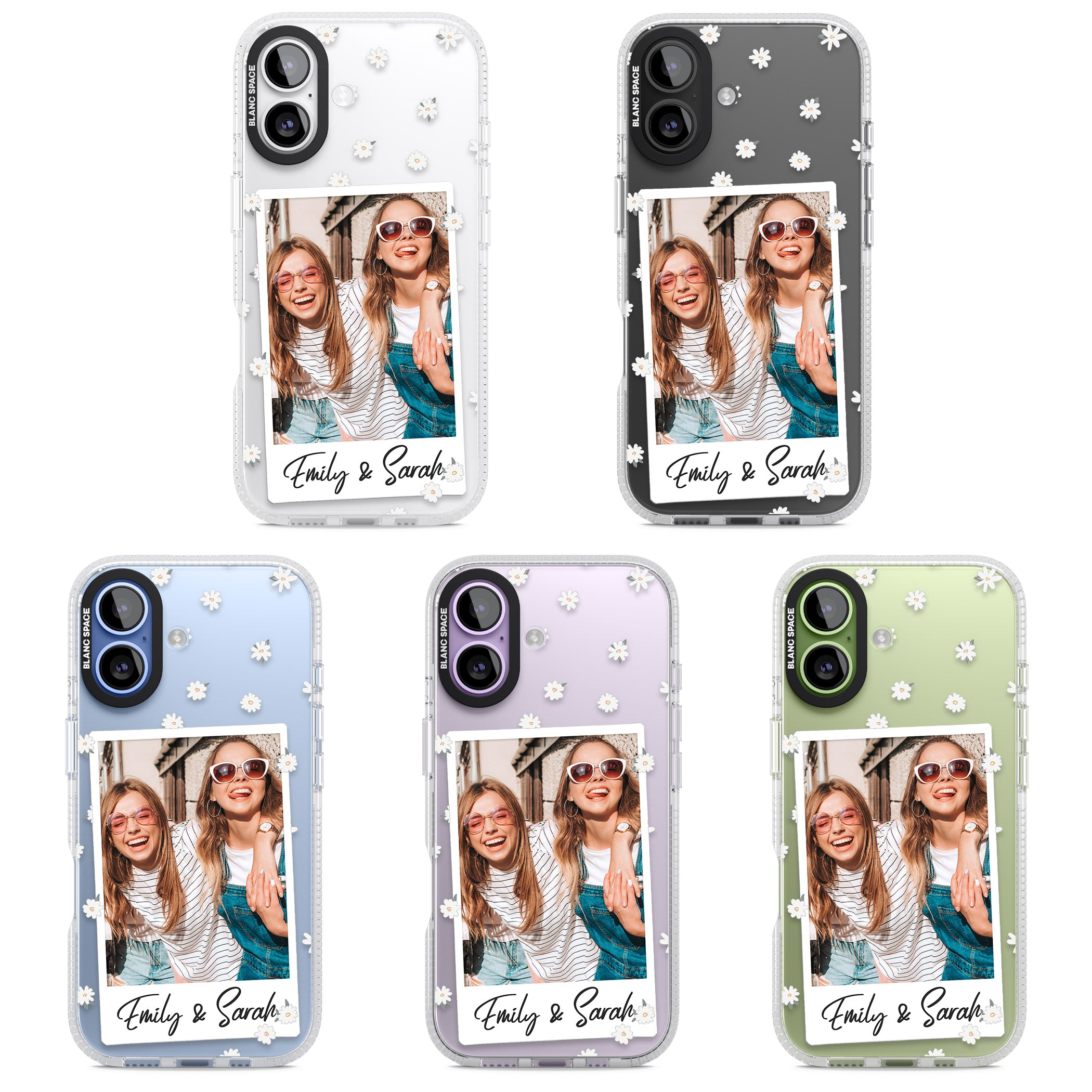 Personalised Daisy Instant Photo iPhone 17 Impact Air Clear Phone Case APT Impact Protection