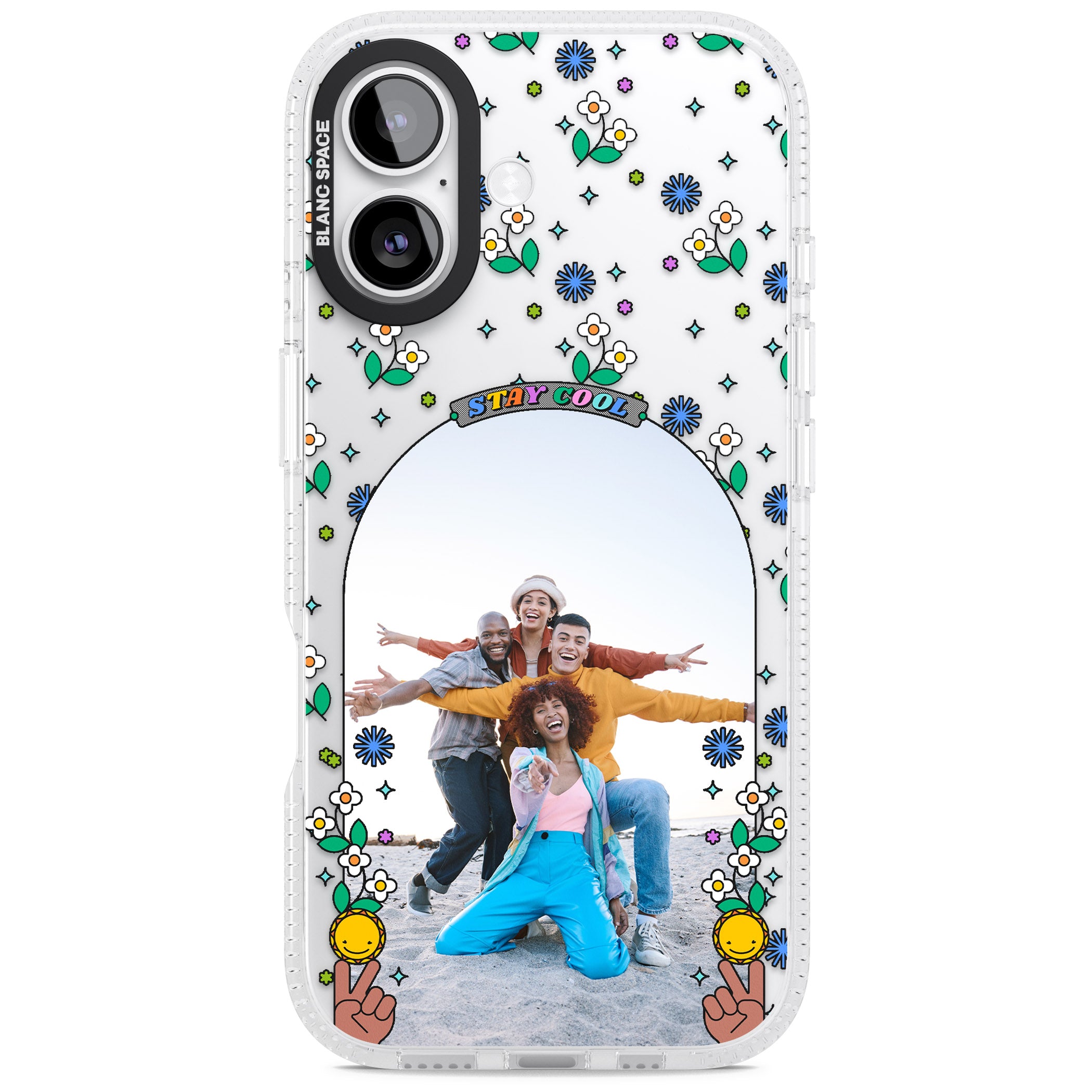Personalised Summer Photo Frame iPhone 17 Impact Air Clear Phone Case