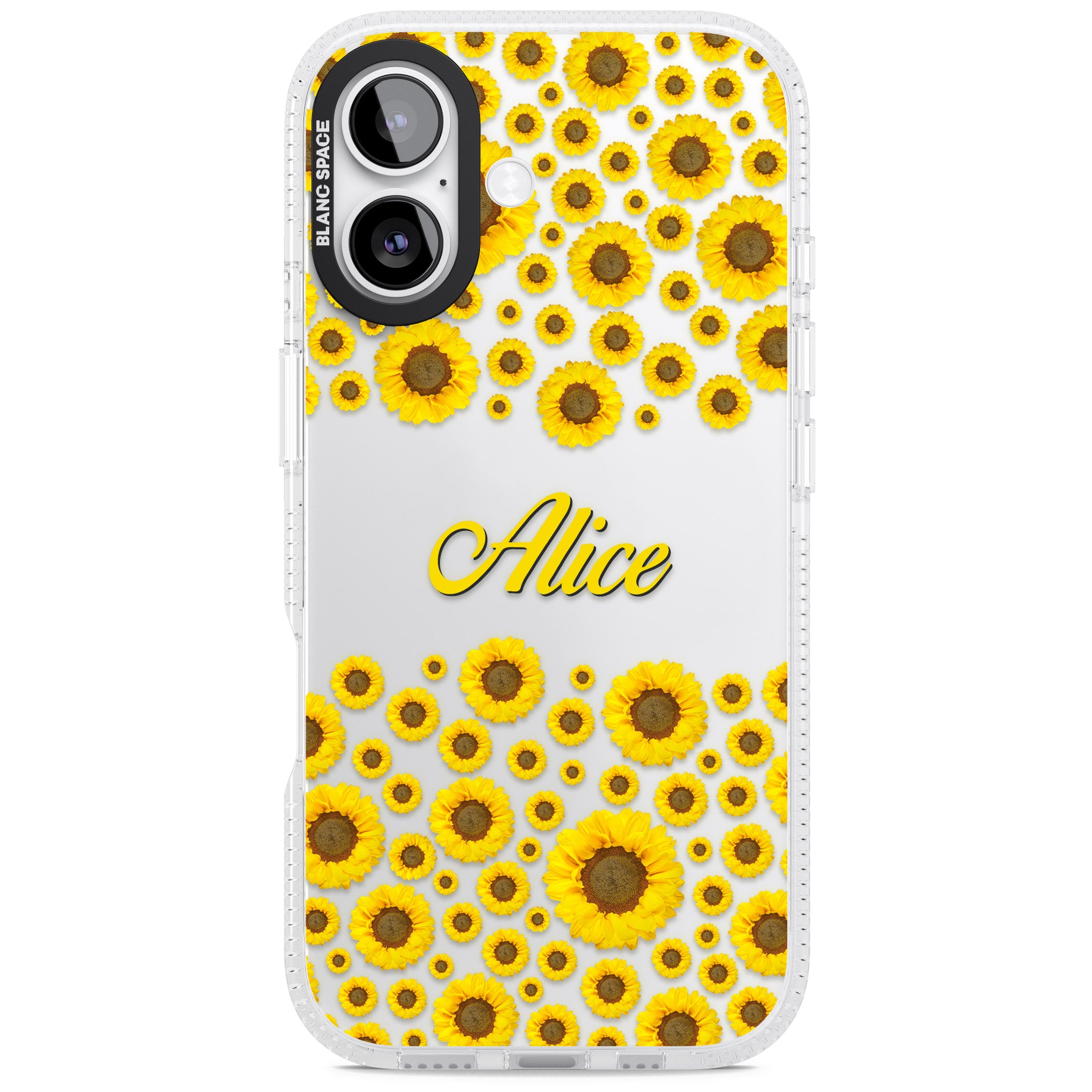 Personalised Sunflowers iPhone 17 Impact Air Clear Phone Case