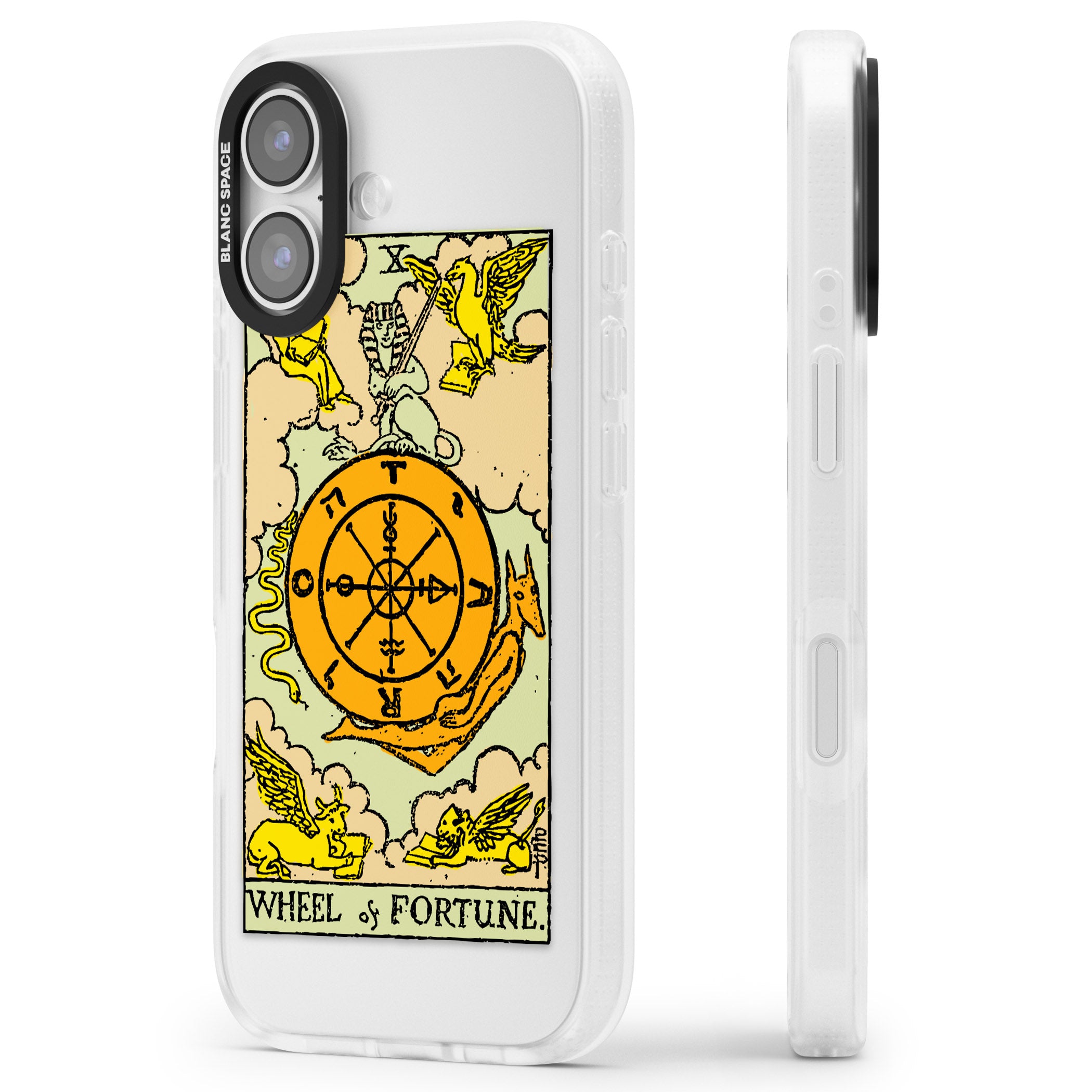 Personalised Wheel Of Fortune Tarot Card (Color) iPhone 17 Impact Air Clear Phone Case Side Profile