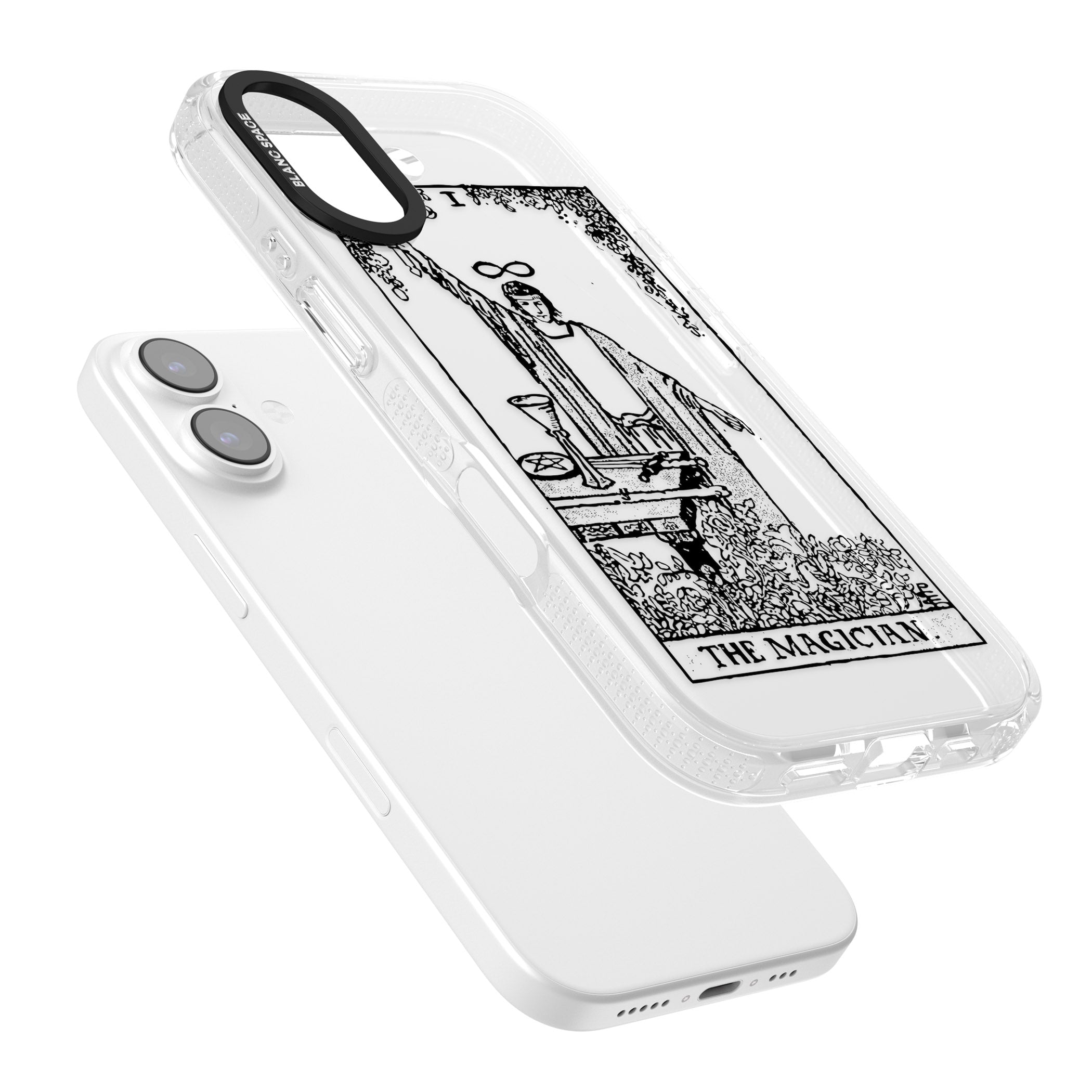 Personalised The Magician Tarot Transparent iPhone 17 Impact Air Clear Phone Case Colours