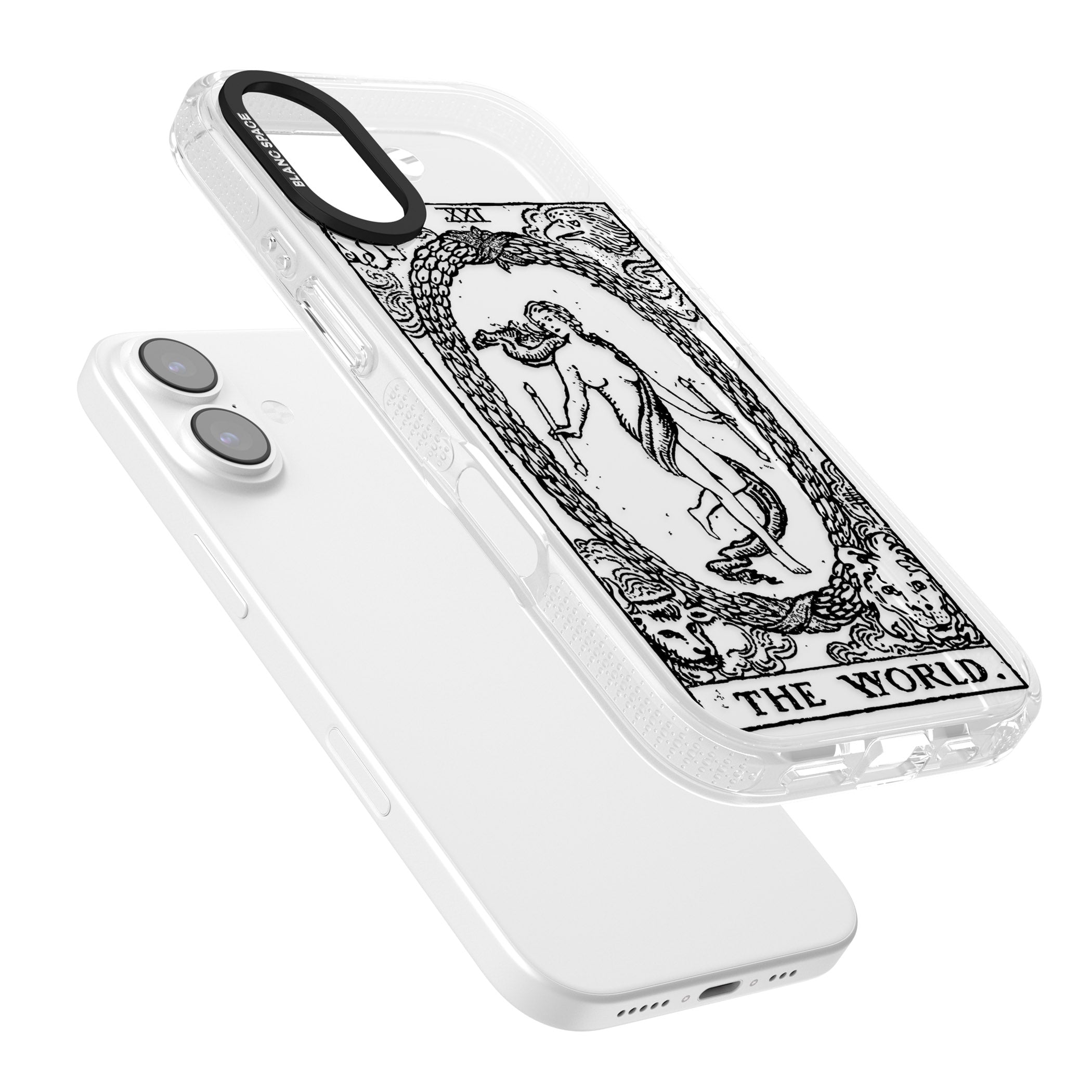 Personalised The World Tarot Card (Clear) iPhone 17 Impact Air Clear Phone Case Colours