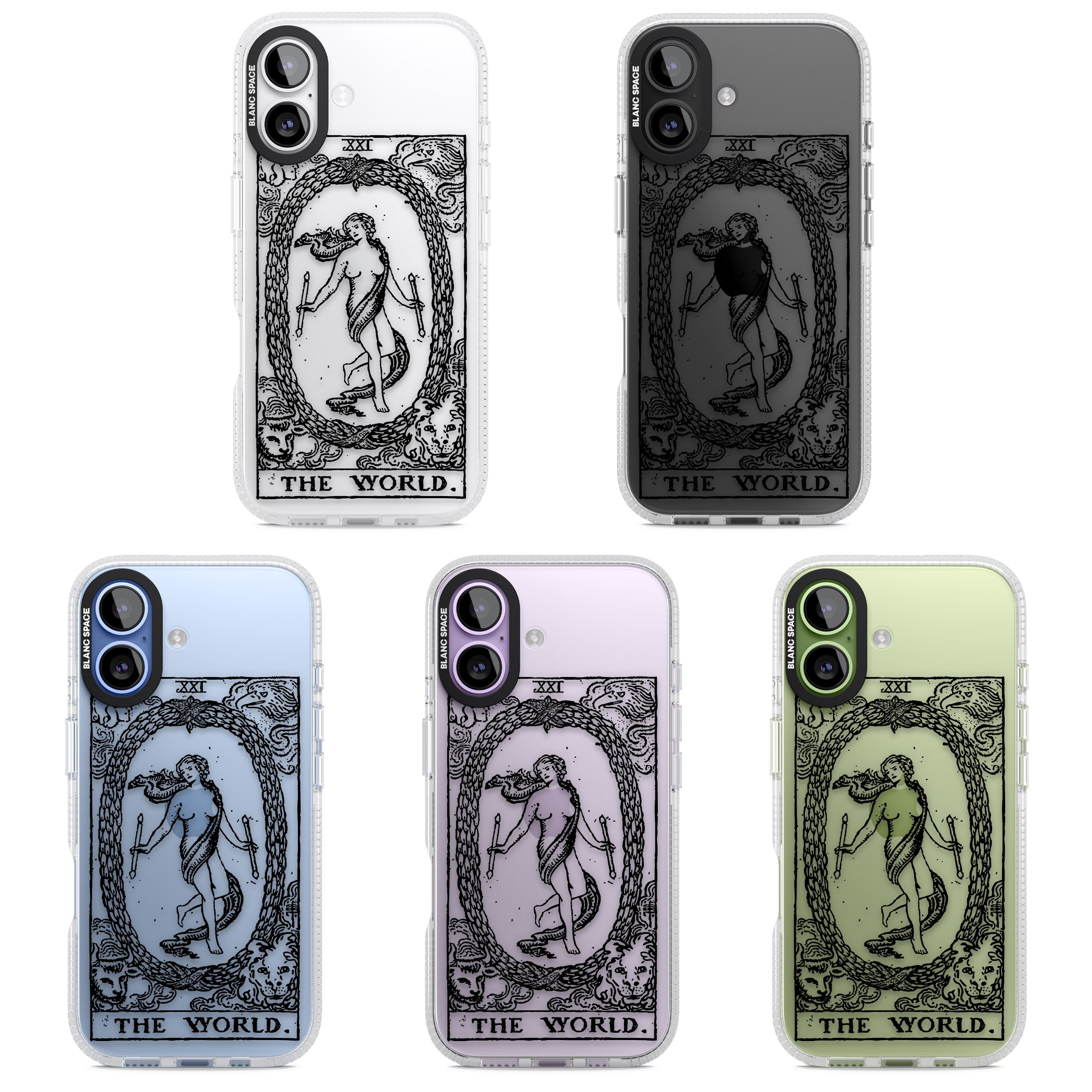 Personalised The World Tarot Card (Clear) iPhone 17 Impact Air Clear Phone Case APT Impact Protection