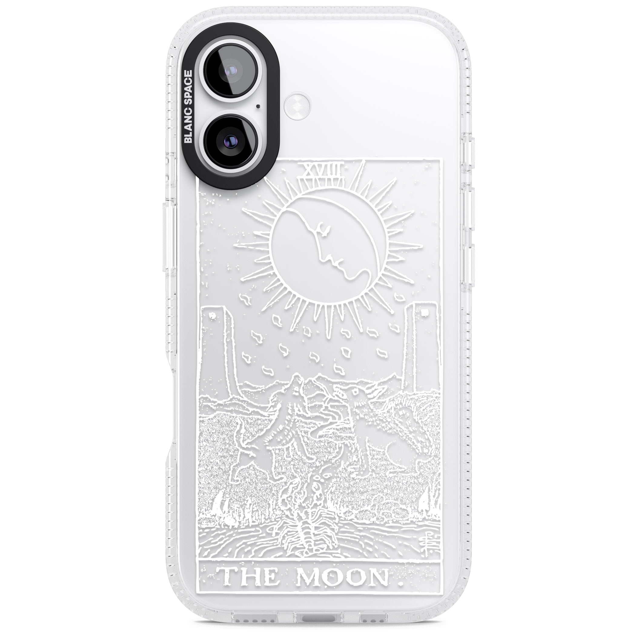 Personalised The Moon Tarot Card (White) iPhone 17 Impact Air Clear Phone Case